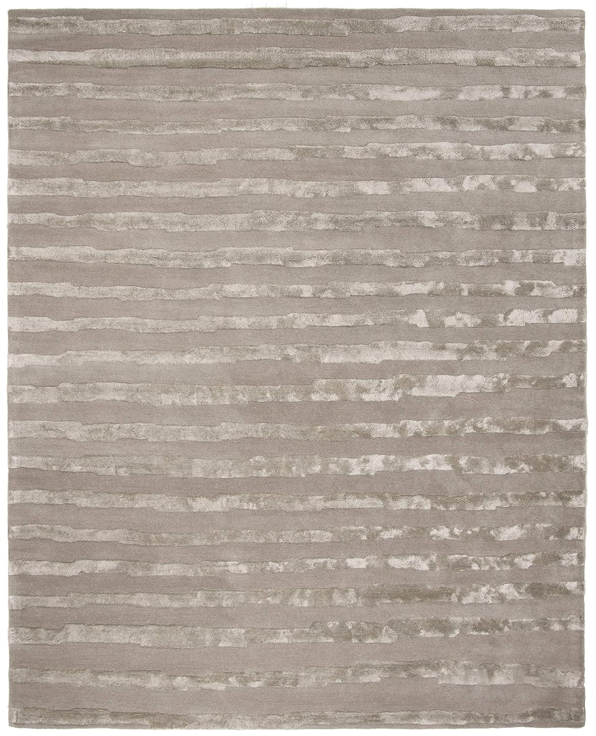 SAFAVIEH Soho Alec Striped Wool Area Rug, Grey, 11' x 15'