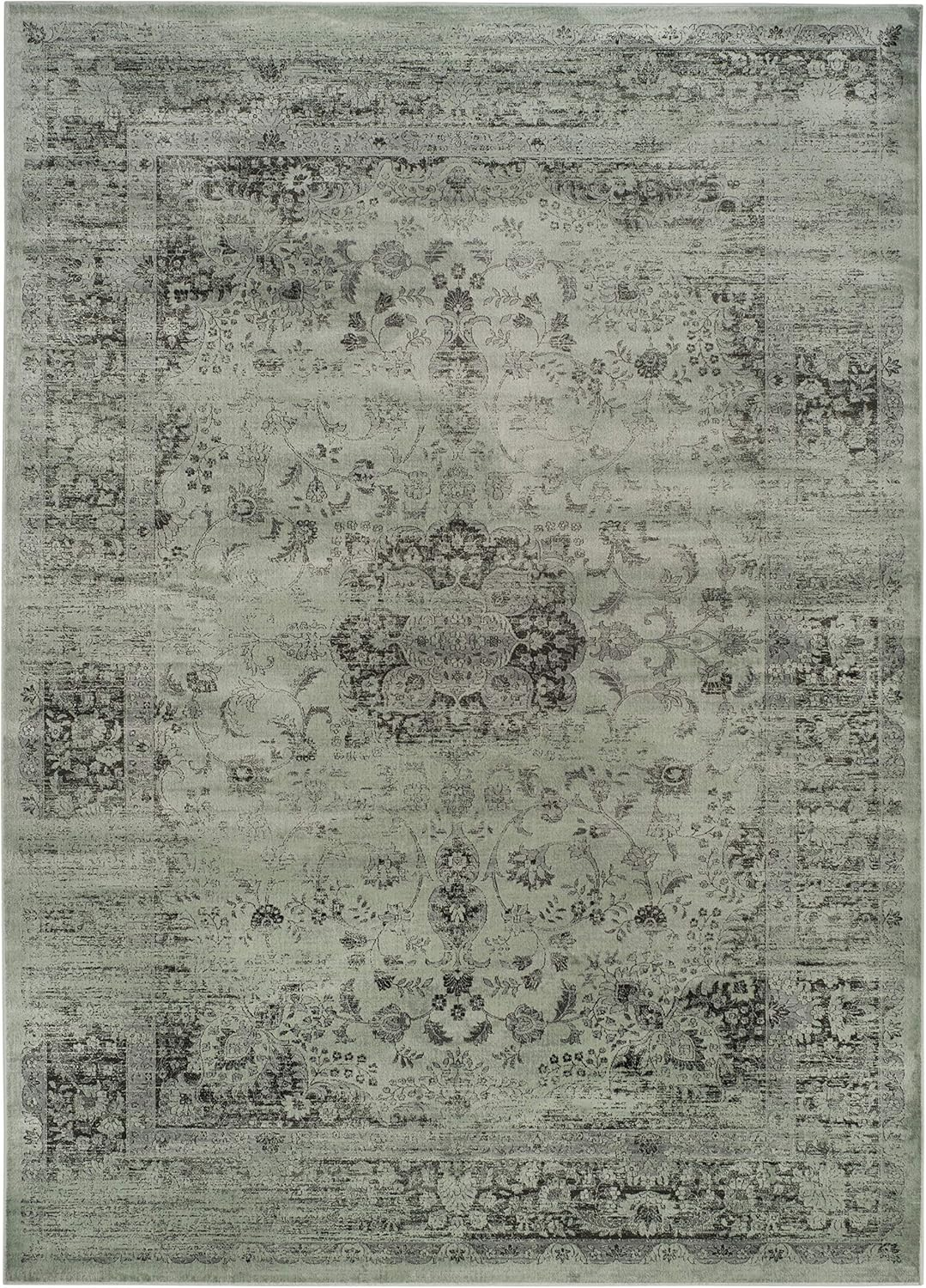SAFAVIEH Vintage Hartley Traditional Area Rug, Spruce/Ivory, 10' x 14'