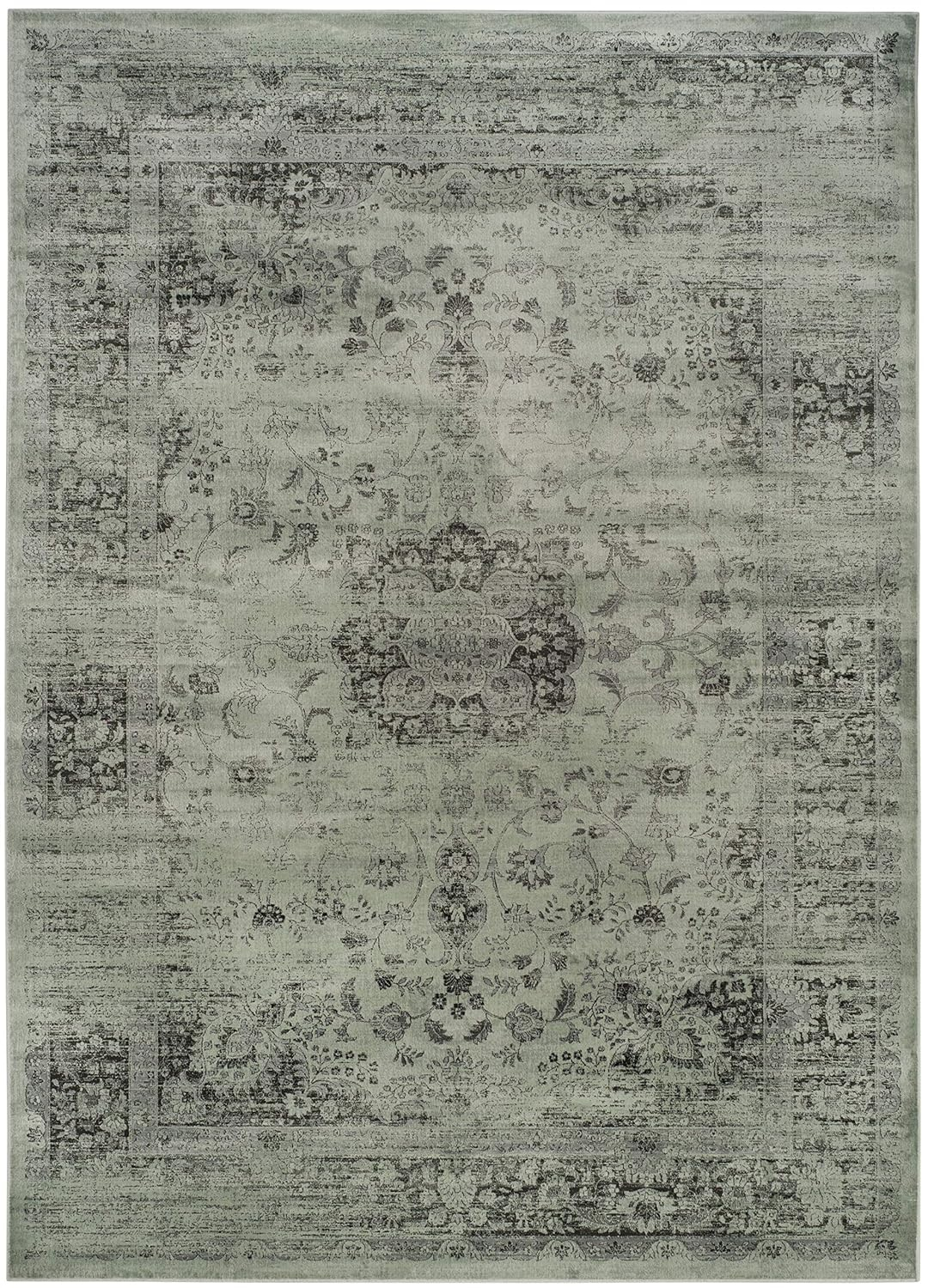 SAFAVIEH Vintage Hartley Traditional Area Rug, Spruce/Ivory, 10' x 14'