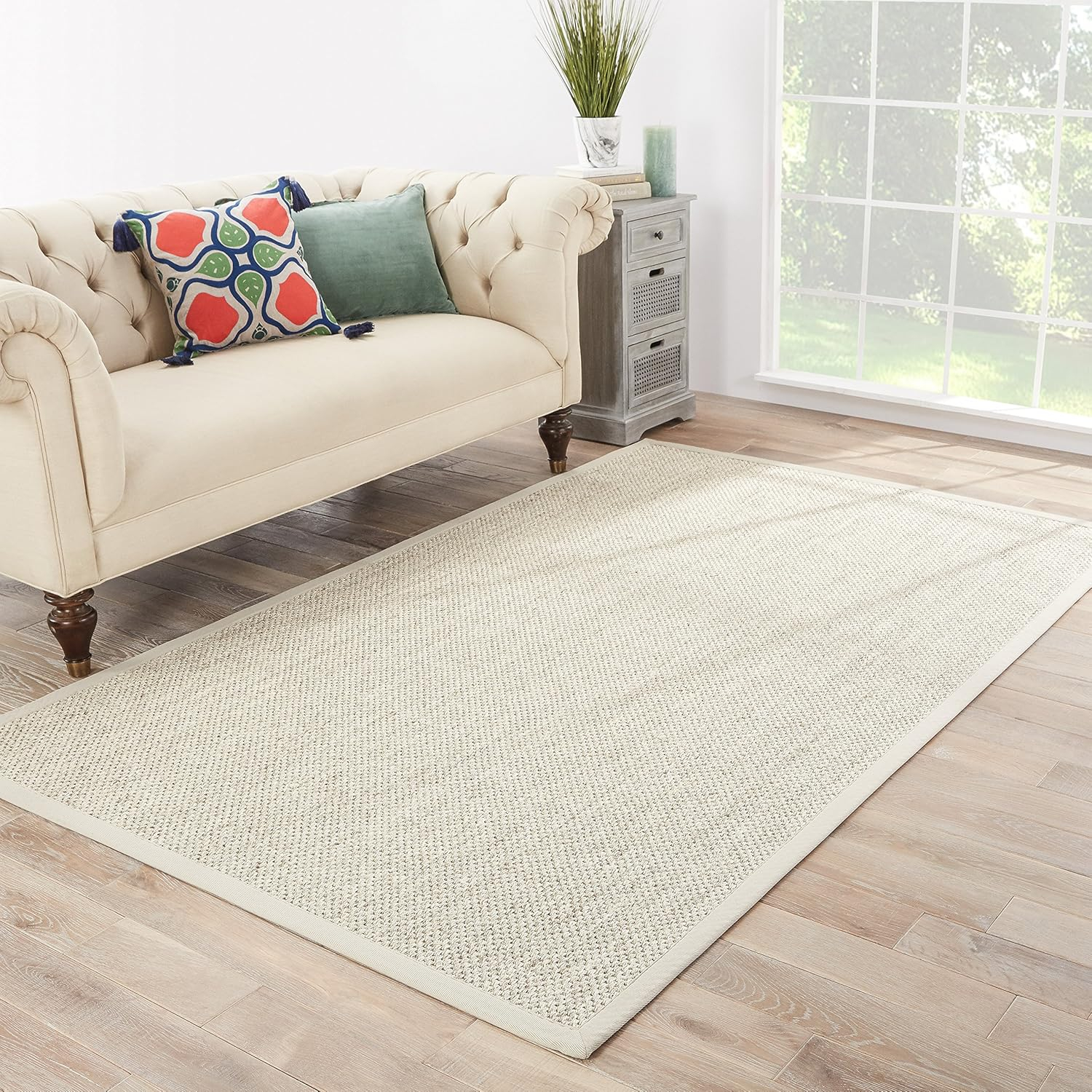 Jaipur Living Neutral 8x10 Large Area Rug, Solid, Beige/Ivory