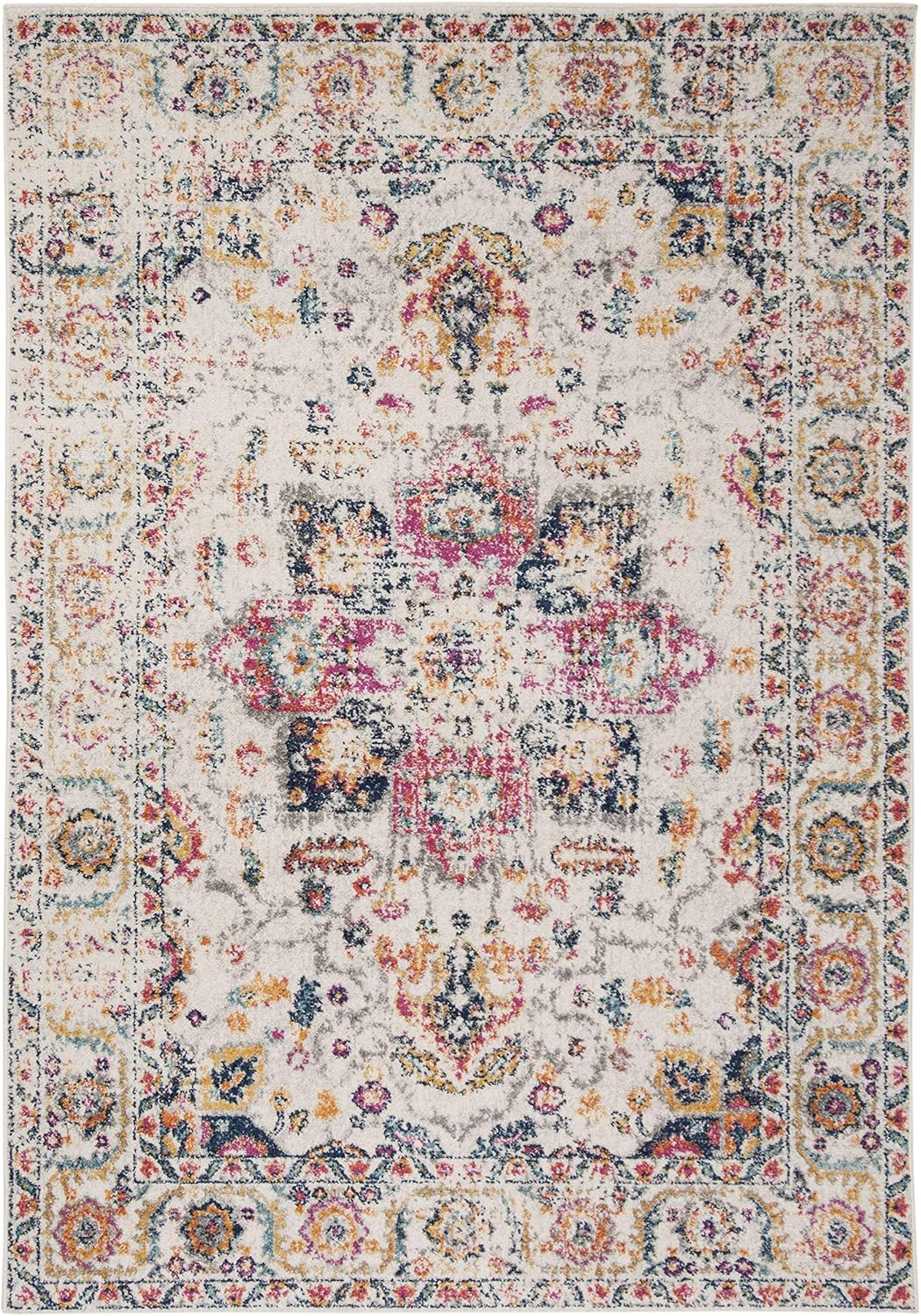 SAFAVIEH Madison Katina Traditional Area Rug, Fuchsia/Ivory, 12' x 15'