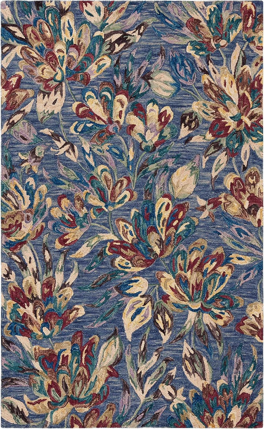 SAFAVIEH Blossom Tobias Floral Area Rug, Blue/Violet, 5' x 8'