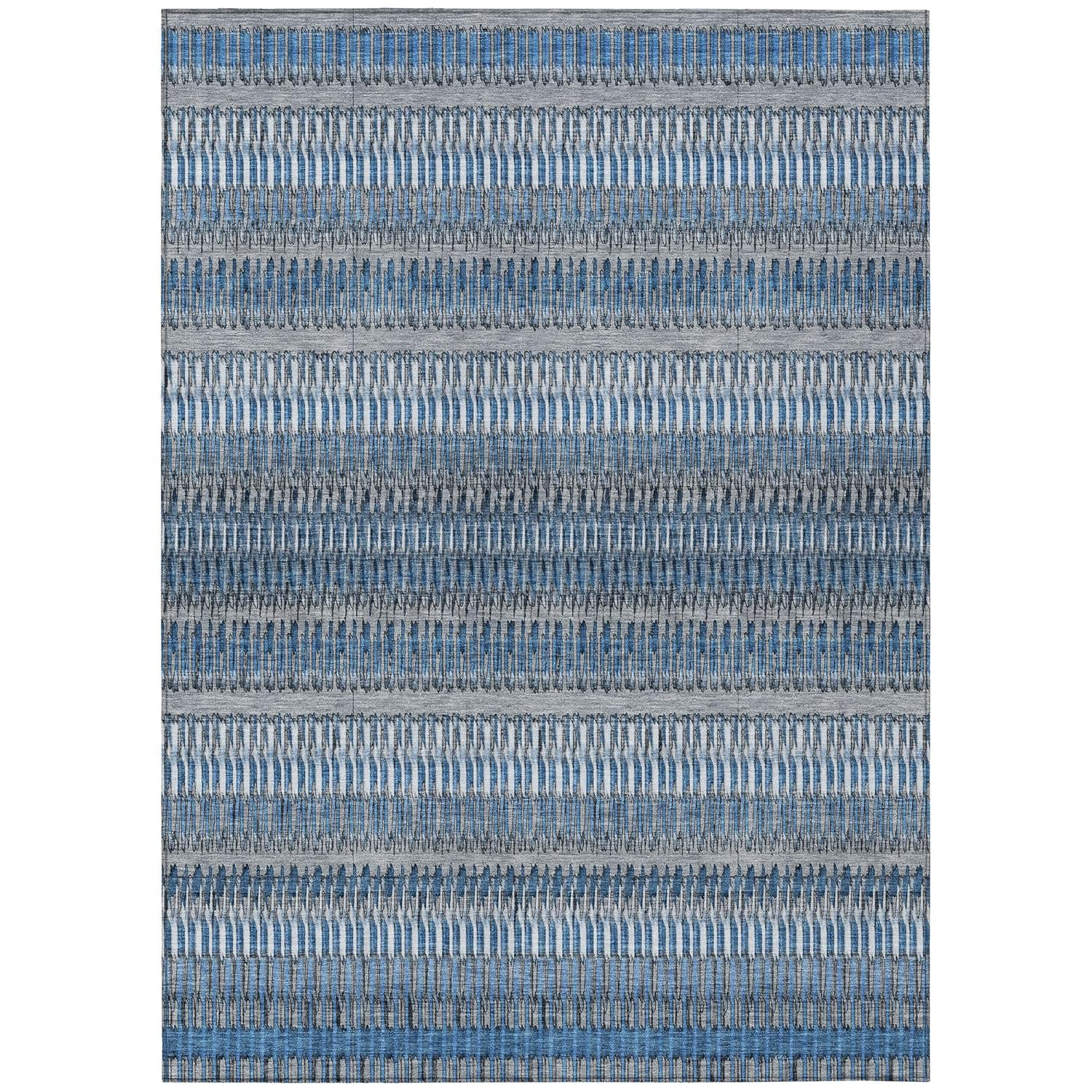 Addison Rugs Chantille ACN589 Blue 3' x 5' Indoor Outdoor Area Rug, Easy Clean, Machine Washable, Non Shedding, Bedroom, Living Room, Dining Room, Kitchen, Patio Rug