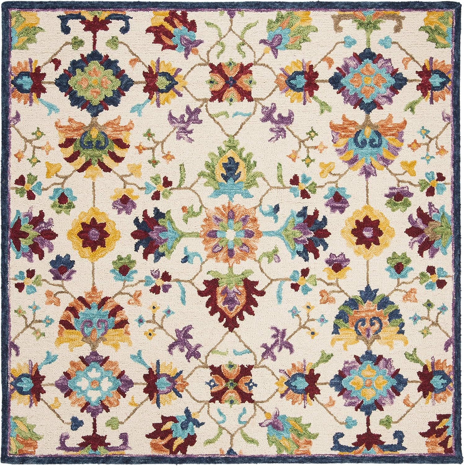 Safavieh ASPEN, IVORY / BLUE, 7' X 7' Square, Area Rug, APN509A-7SQ