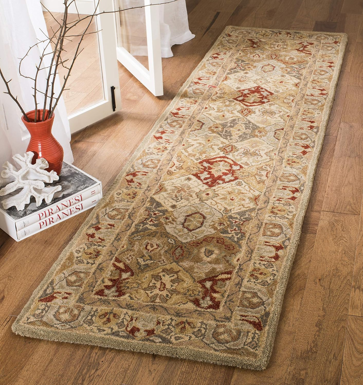 Anatolia AN530 Hand Tufted Runner Rug  - Beige/Multi - 2'3"x12' - Safavieh.