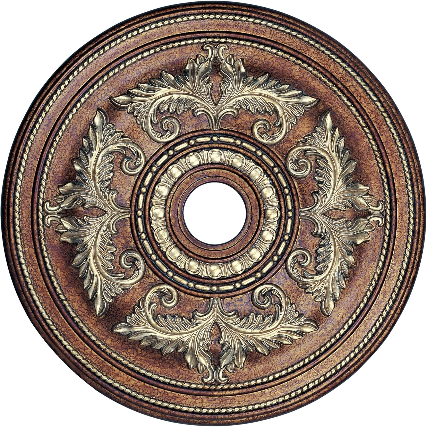 8210-64-Livex Lighting-Versailles - Ceiling Medallion in Style - 30.5 Inches wide by 1.5 Inches high-Hand Painted Palacial Bronze Finish