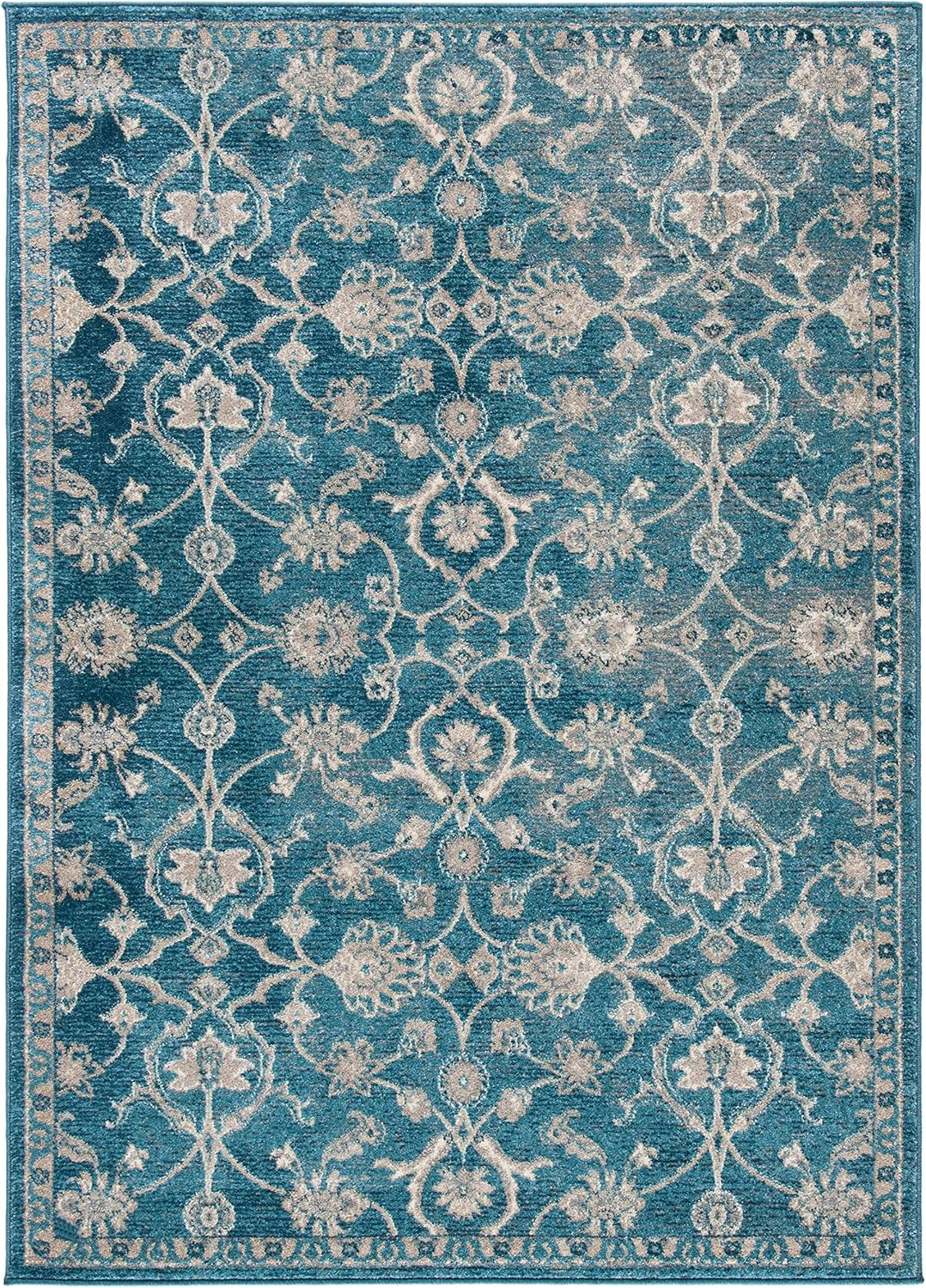 Sofia SOF386 Power Loomed Indoor Accent Rug - Blue/Beige - 3'x5' - Safavieh.