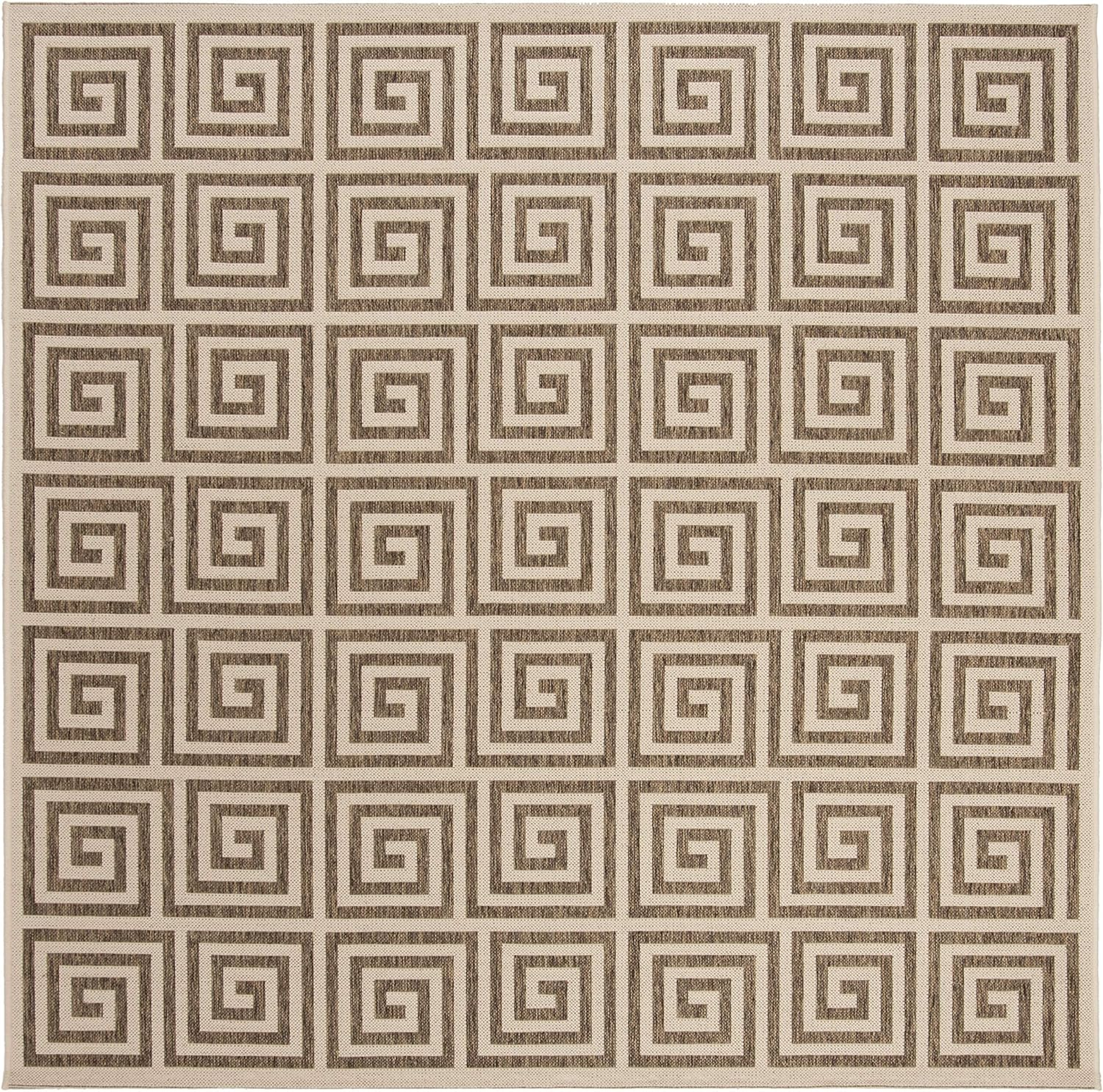 SAFAVIEH Outdoor LND129D Linden Collection Beige / Cream Rug