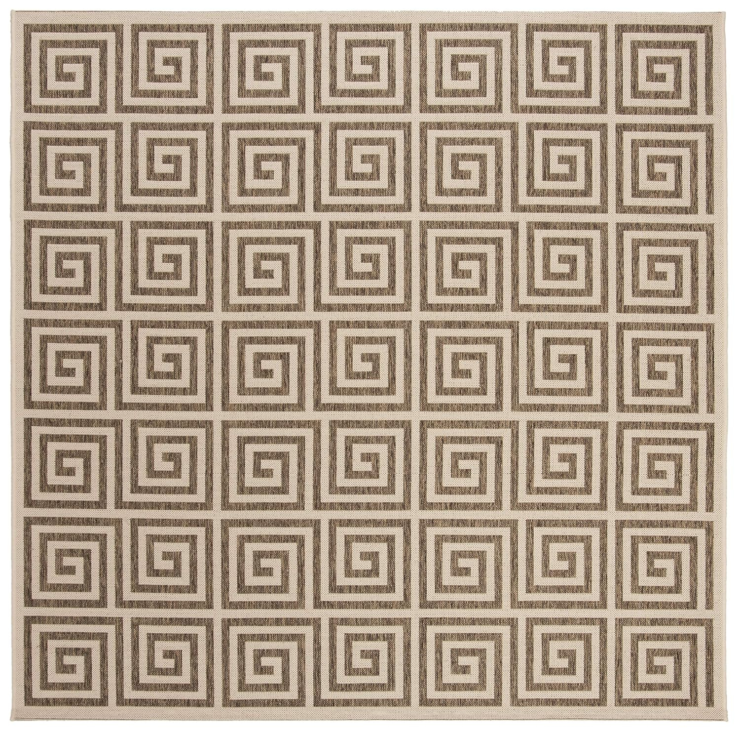 SAFAVIEH Outdoor LND129D Linden Collection Beige / Cream Rug