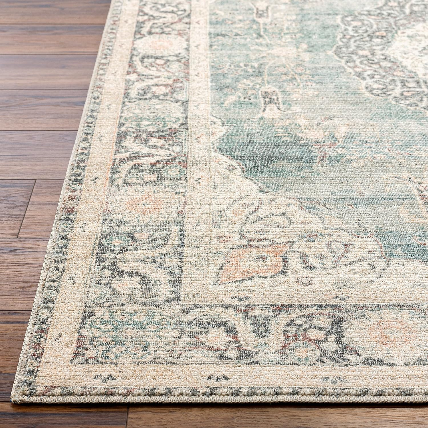 Livabliss x Becki Owens Marlene Vintage Medallion Area Rug,2'1" x 3'9",Blue/Cream