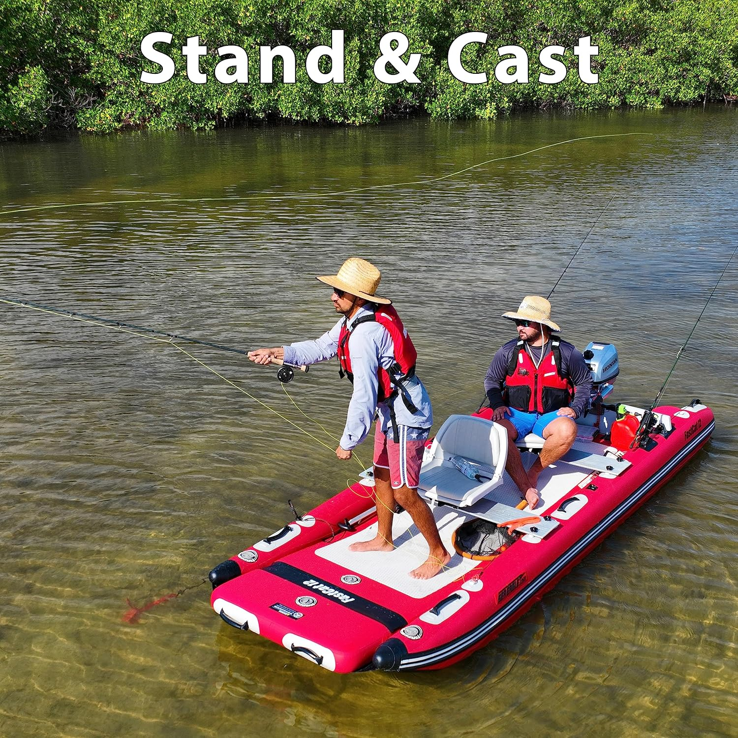 Sea Eagle FastCat12 Red Inflatable Catamaran Boat