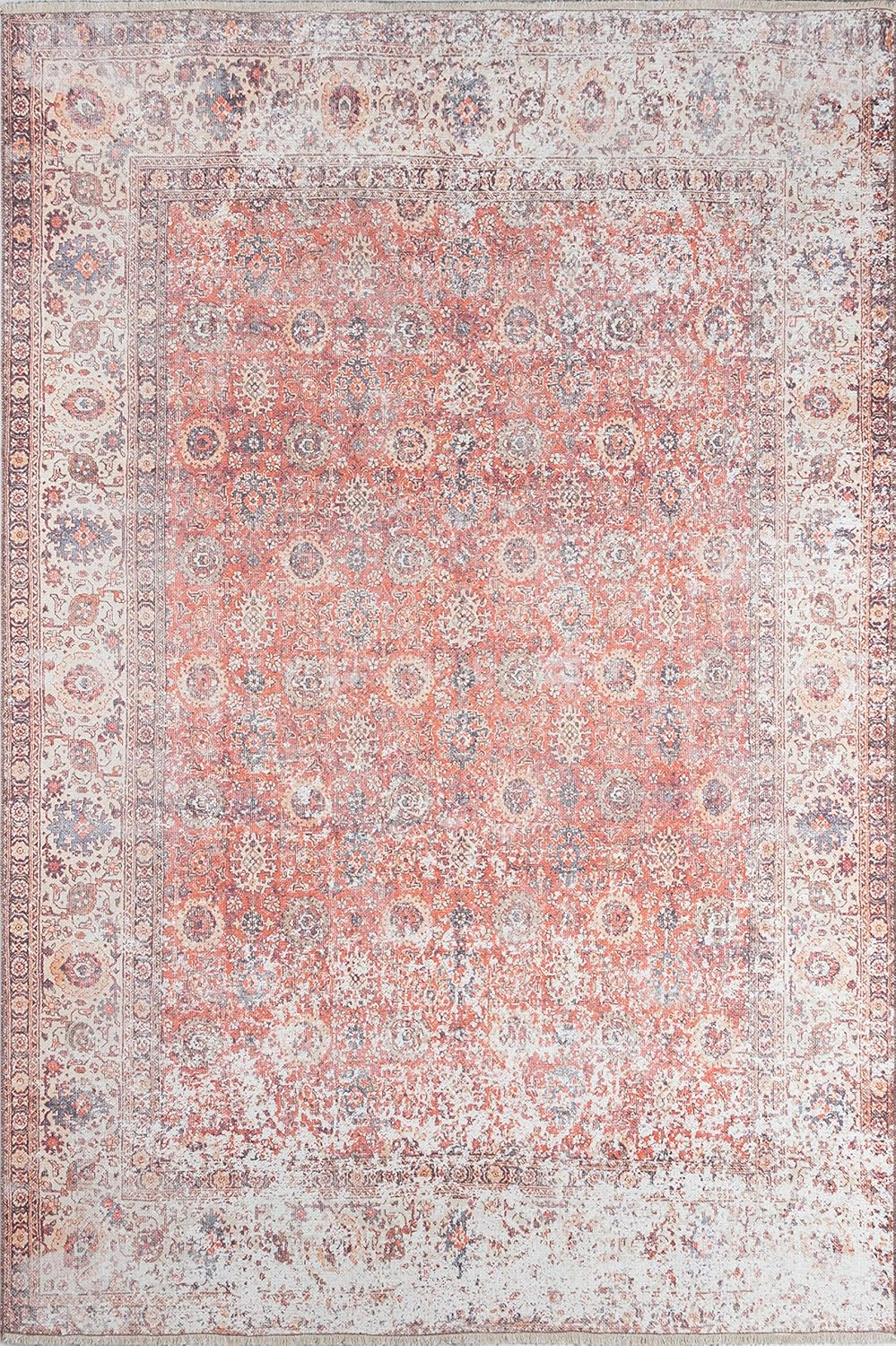 Momeni Traditional Rectangle Area Rug, Red, 5'6" X 8'6"