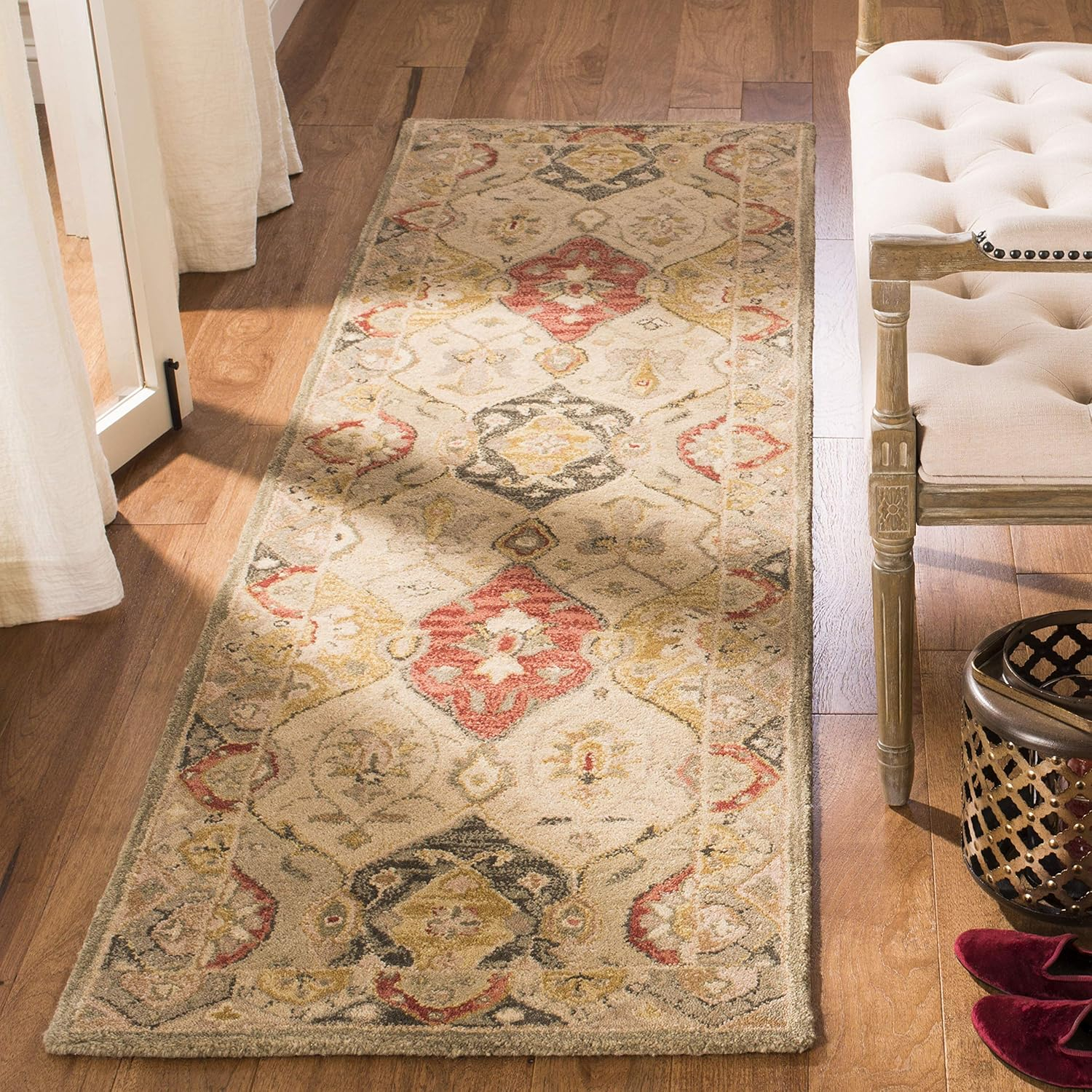 Anatolia AN530 Hand Tufted Runner Rug  - Beige/Multi - 2'3"x12' - Safavieh.