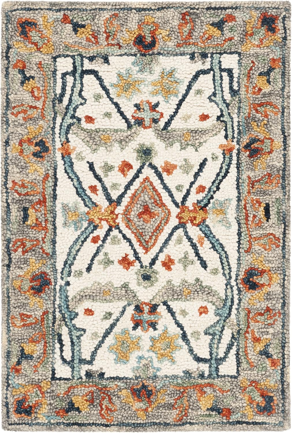 SAFAVIEH Aspen Emmalyn Oriental Area Rug, Ivory/Blue, 2'3" x 4'