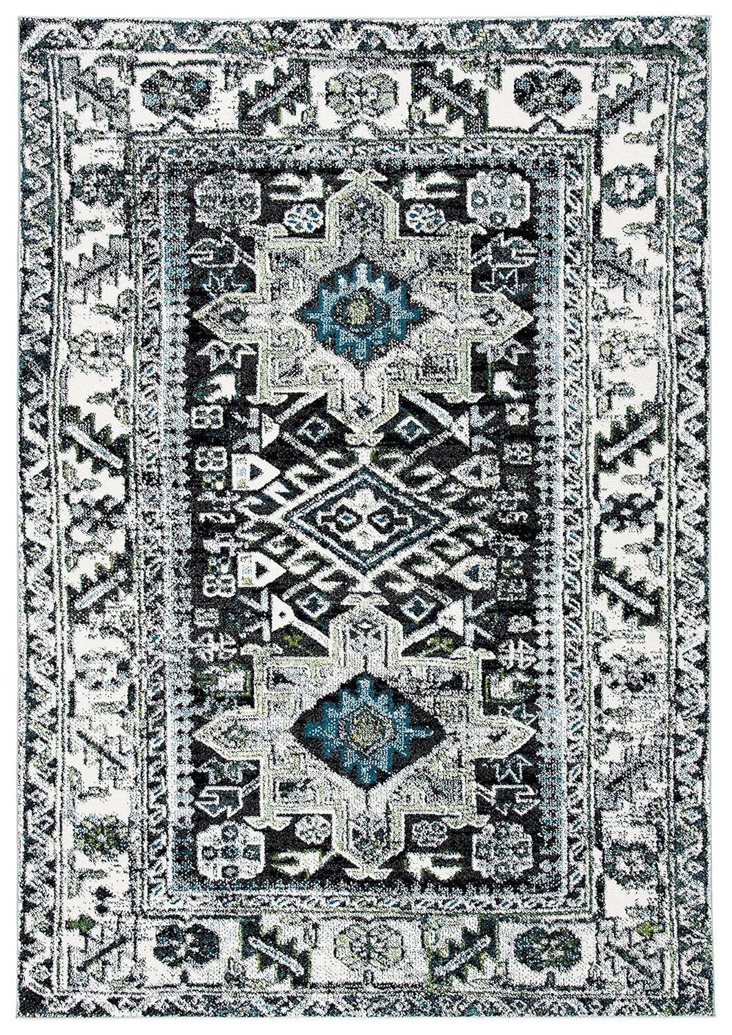 SAFAVIEH Vintage Hamadan Dania Oriental Area Rug, Dark Grey/Ivory, 2'3" x 4'