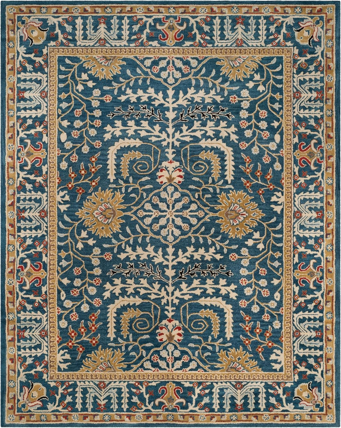 SAFAVIEH Antiquity Caelestinus Oriental Wool Area Rug, Dark Blue/Multi, 11' x 15'