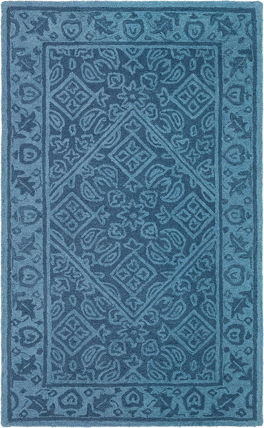 SAFAVIEH Dip Dye Felicia Floral Area Rug, Navy Blue, 3' x 5'