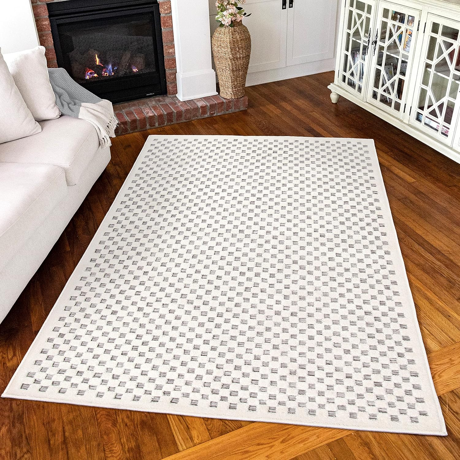 Simply Southern Cottage Lecompte Area Rug, 5' x 7', Grey