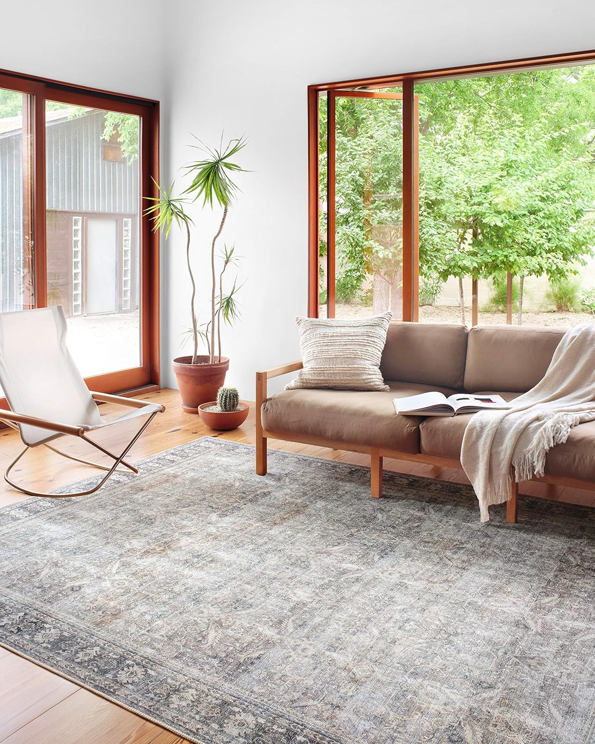 Loloi II Wynter WYN-07 Grey / Charcoal Oriental Area Rug 3'-6" x 5'-6"