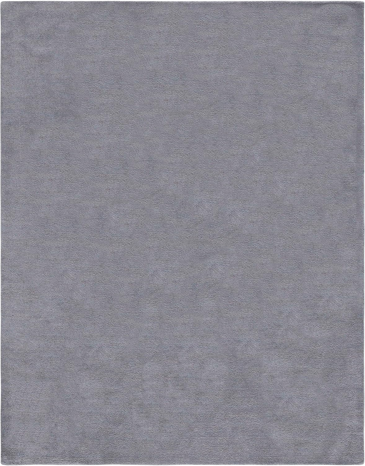 SAFAVIEH Himalaya Rachelle Solid Wool Area Rug, Grey, 9' x 12'