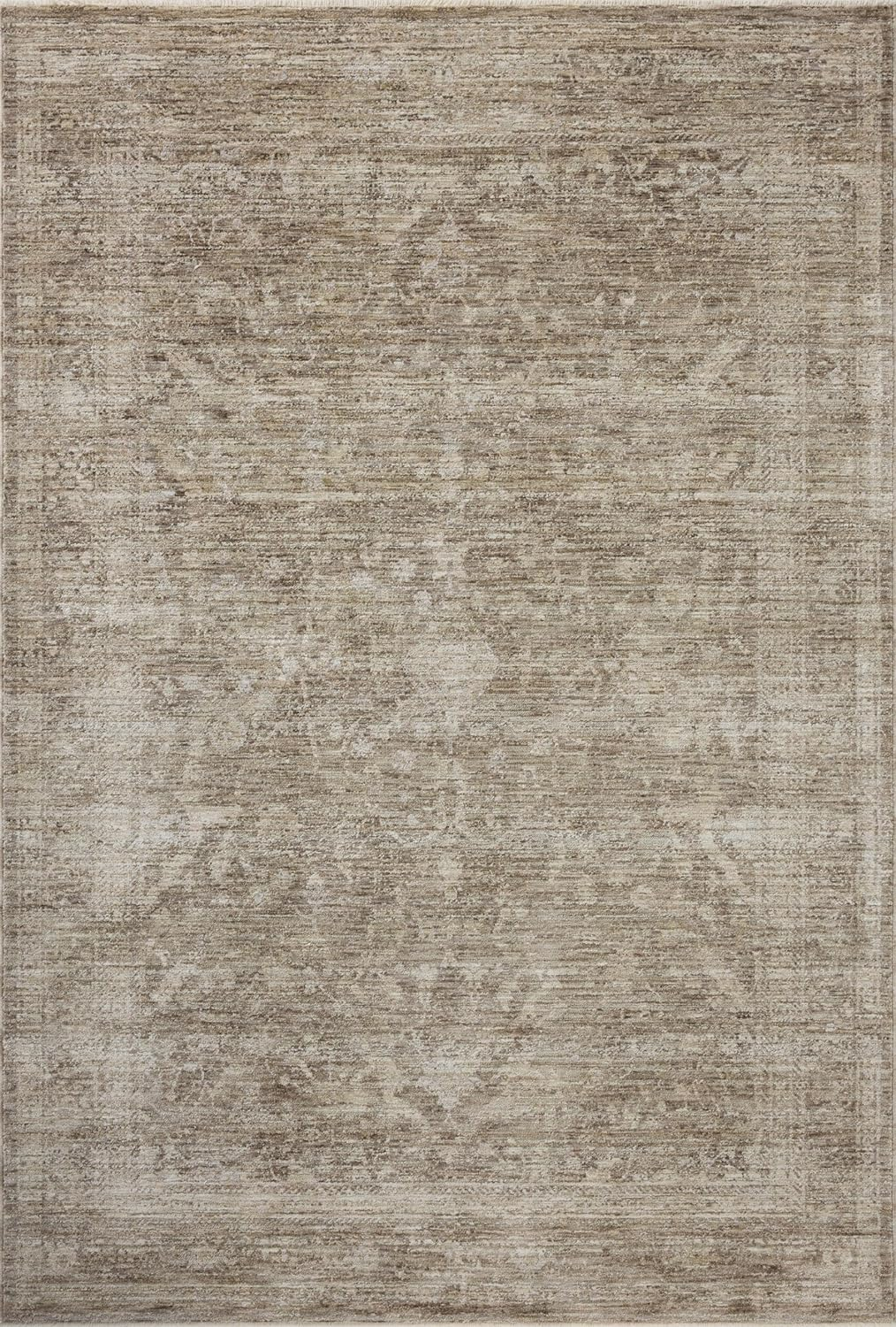 Tabitha Taupe and Pebble Synthetic Runner Rug 2'-7" x 8'-0"
