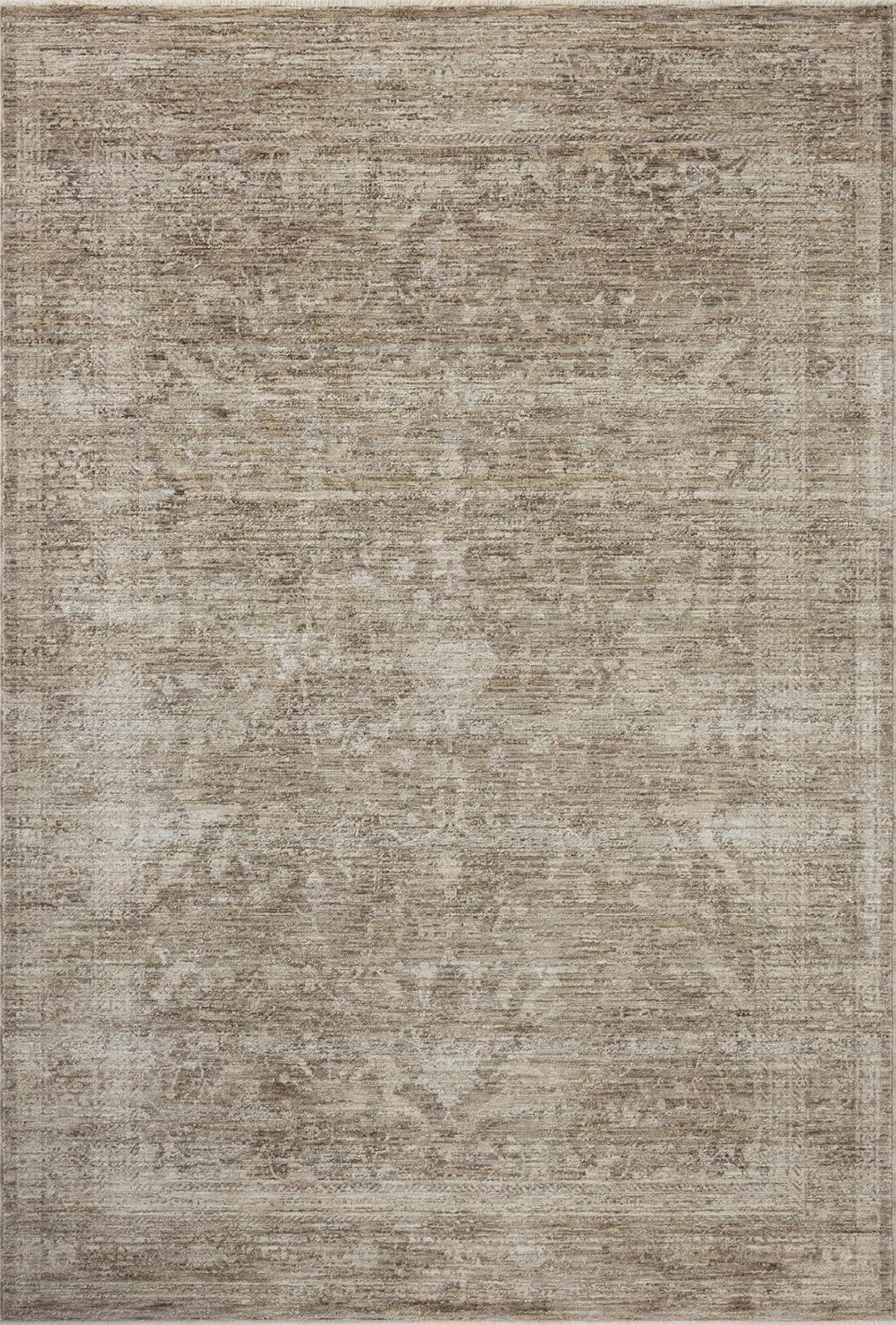 Tabitha Taupe and Pebble Synthetic Runner Rug 2'-7" x 8'-0"