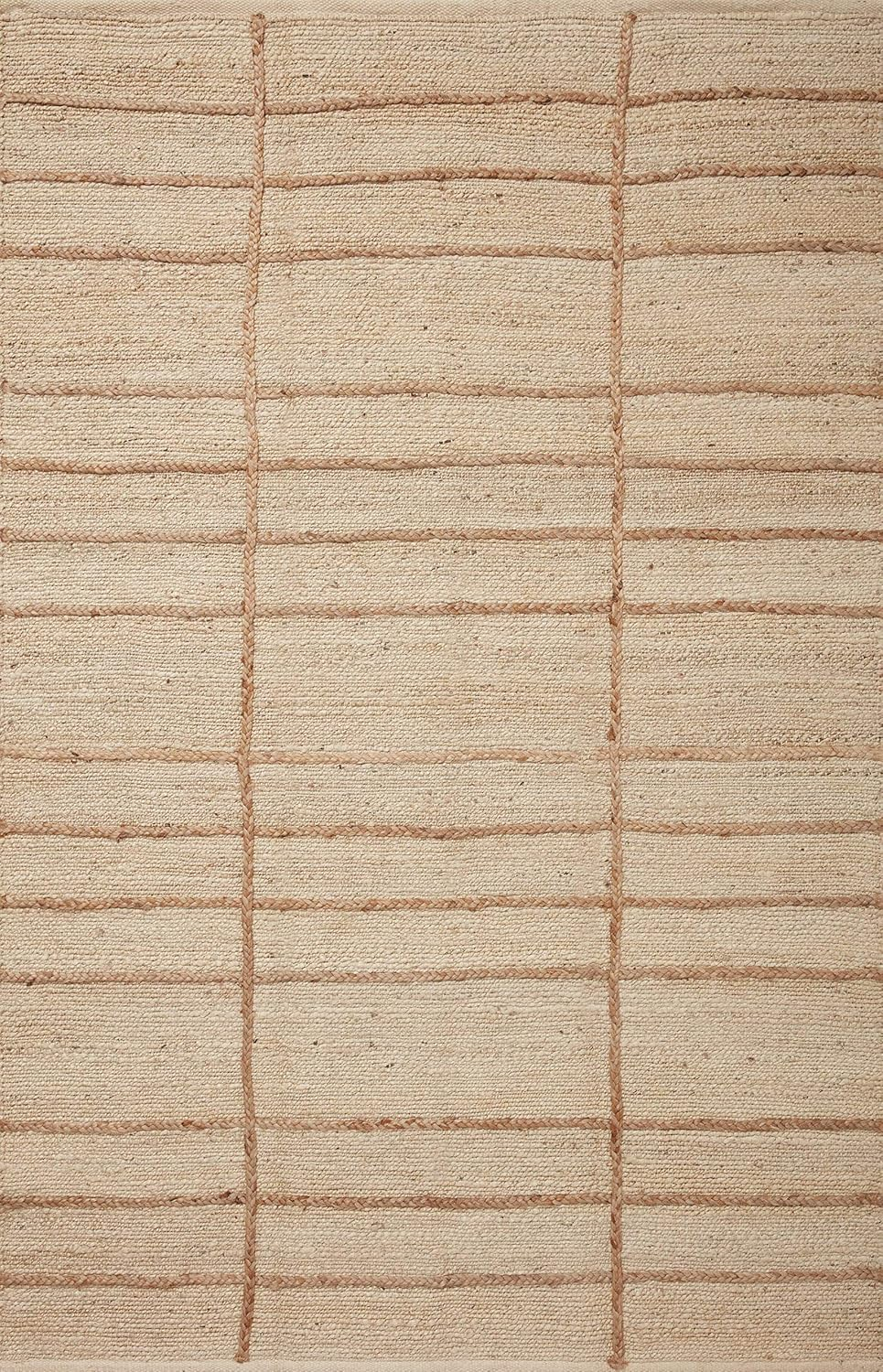 Loloi II Bodhi Collection BOD-04 Ivory / Natural, Geometric Area Rug 3'-6" x 5'-6"