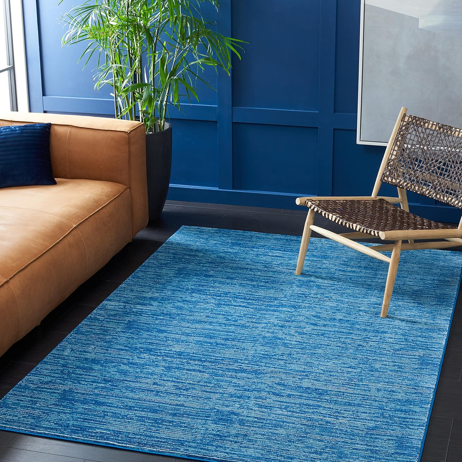 SAFAVIEH Vision Adrasteia Overdyed Solid Area Rug, 5'1" x 7'6", Orange
