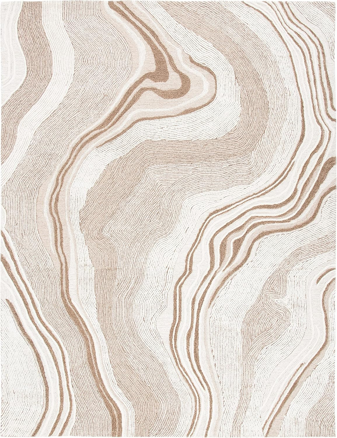 Safavieh Fifth Avenue Thiet 10 x 14 (ft) Tufted Wool Blue/Ivory Rectangular Indoor Geode Bohemian/Eclectic Area rug