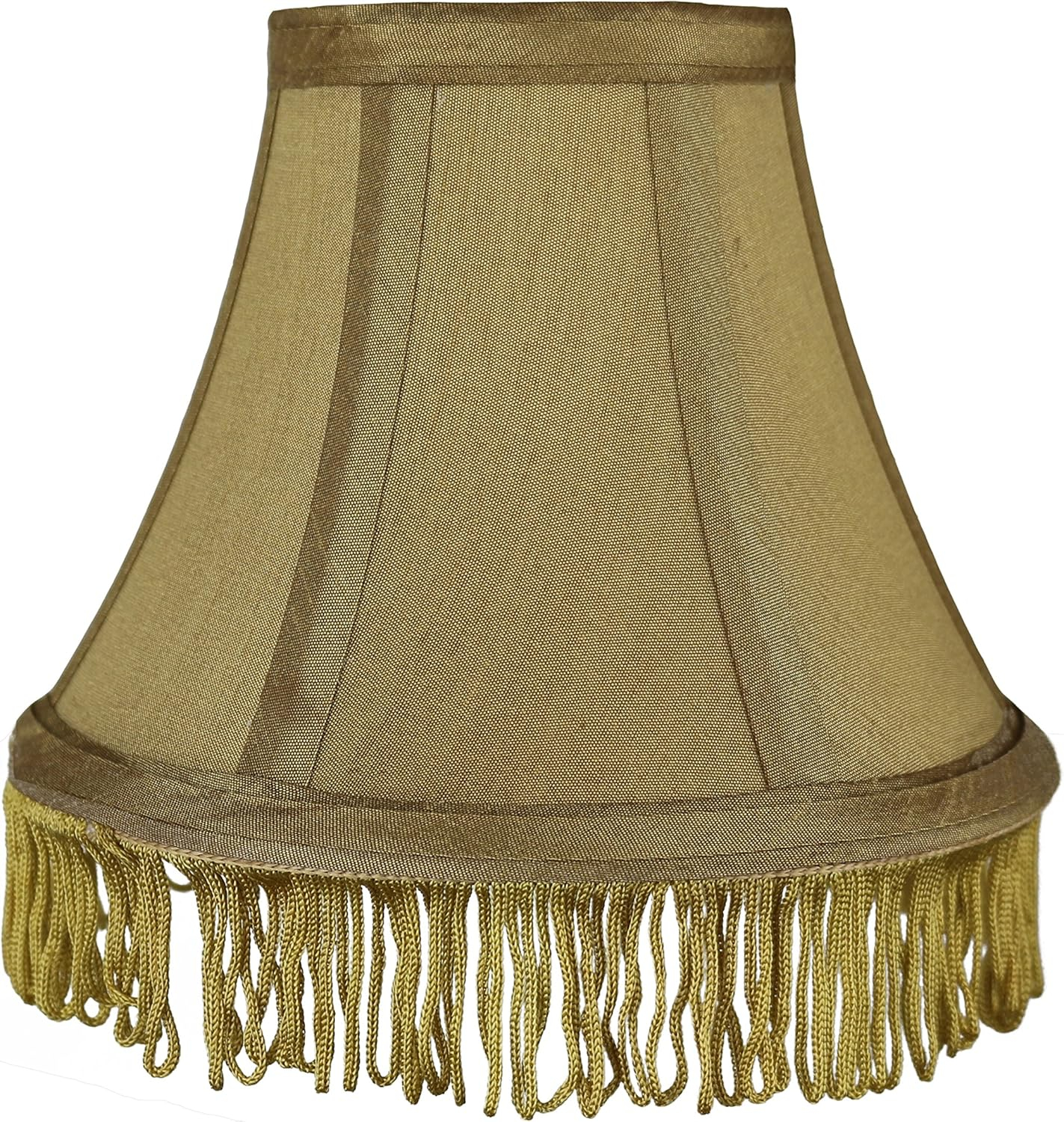 7" Silk Bell Lamp Shade Gold, Gold Single