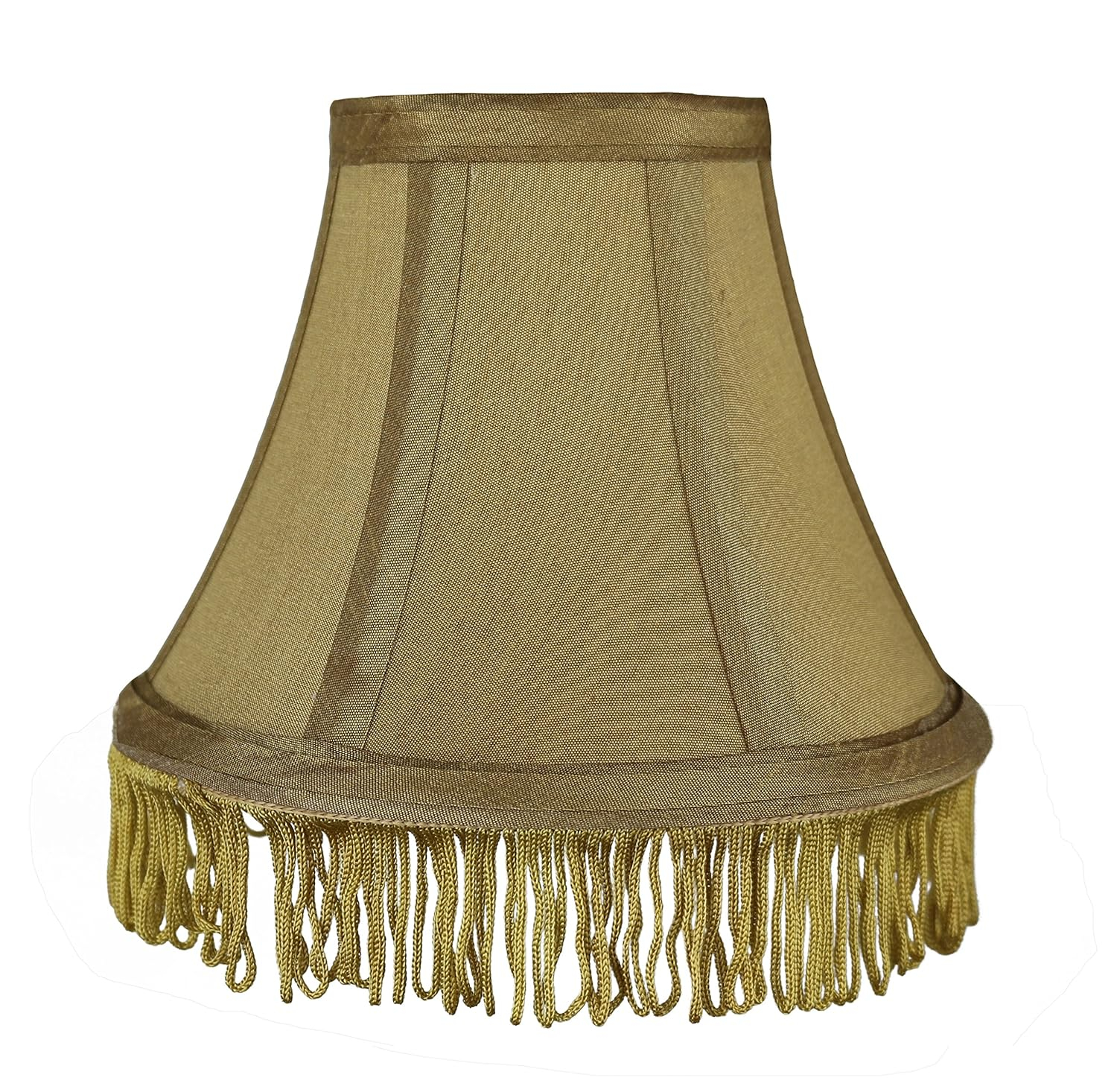 7" Silk Bell Lamp Shade Gold, Gold Single
