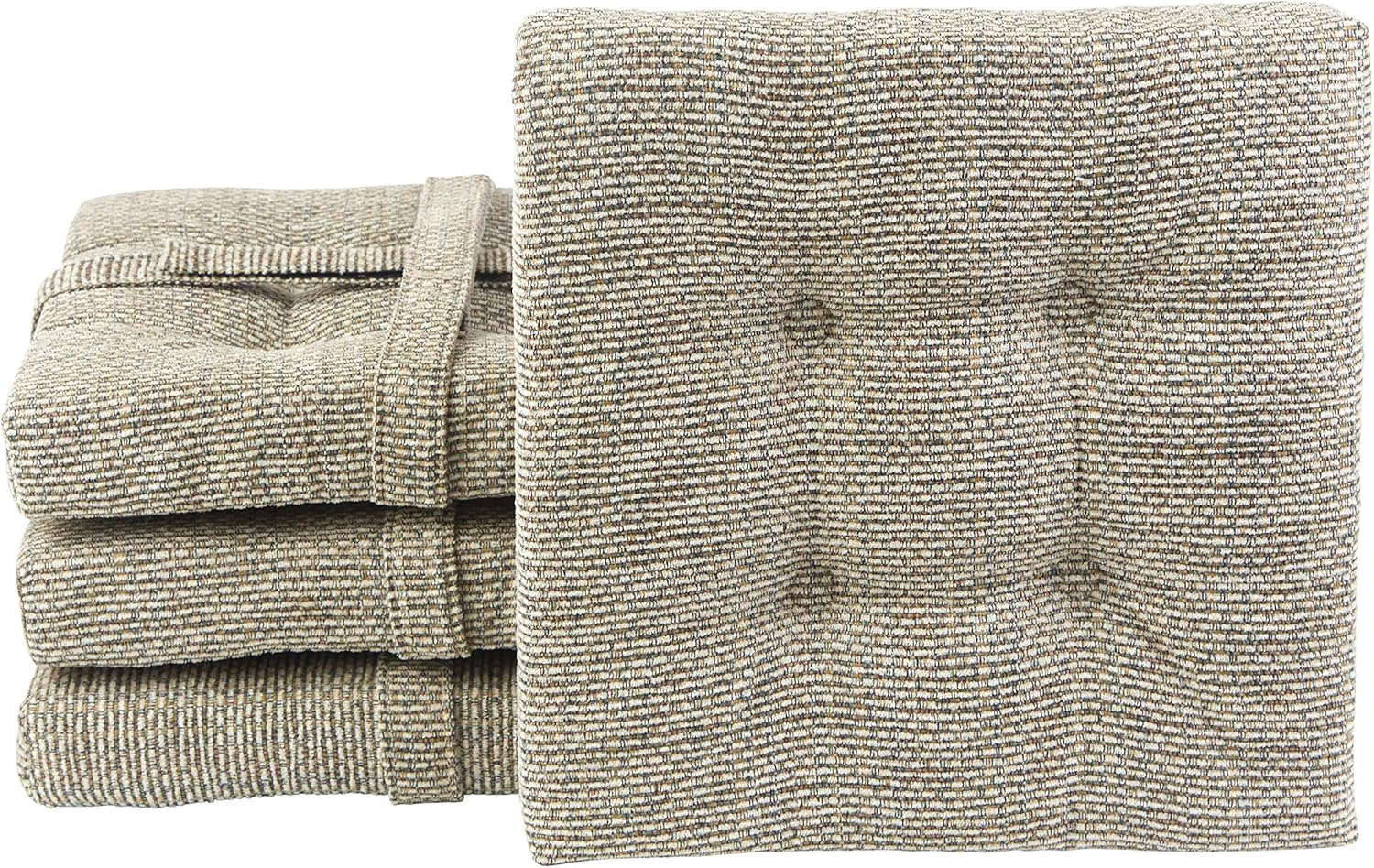 Klear Vu Gripper Square 15" x 15" Bar Stool Cushion with Velcro Straps - Set of 4