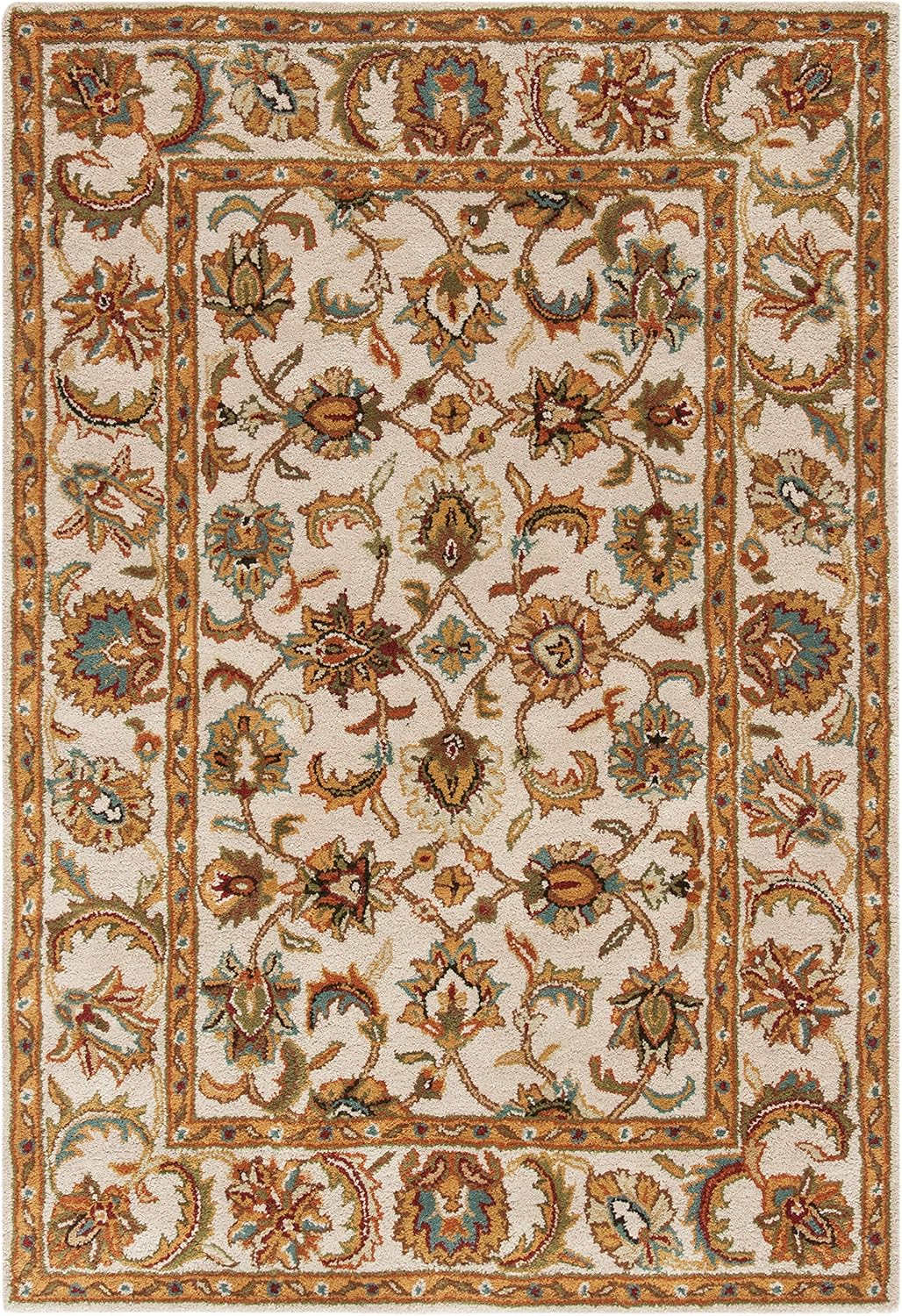 SAFAVIEH Classic Gloria Traditional Wool Area Rug, Ivory, 8'3" x 11'
