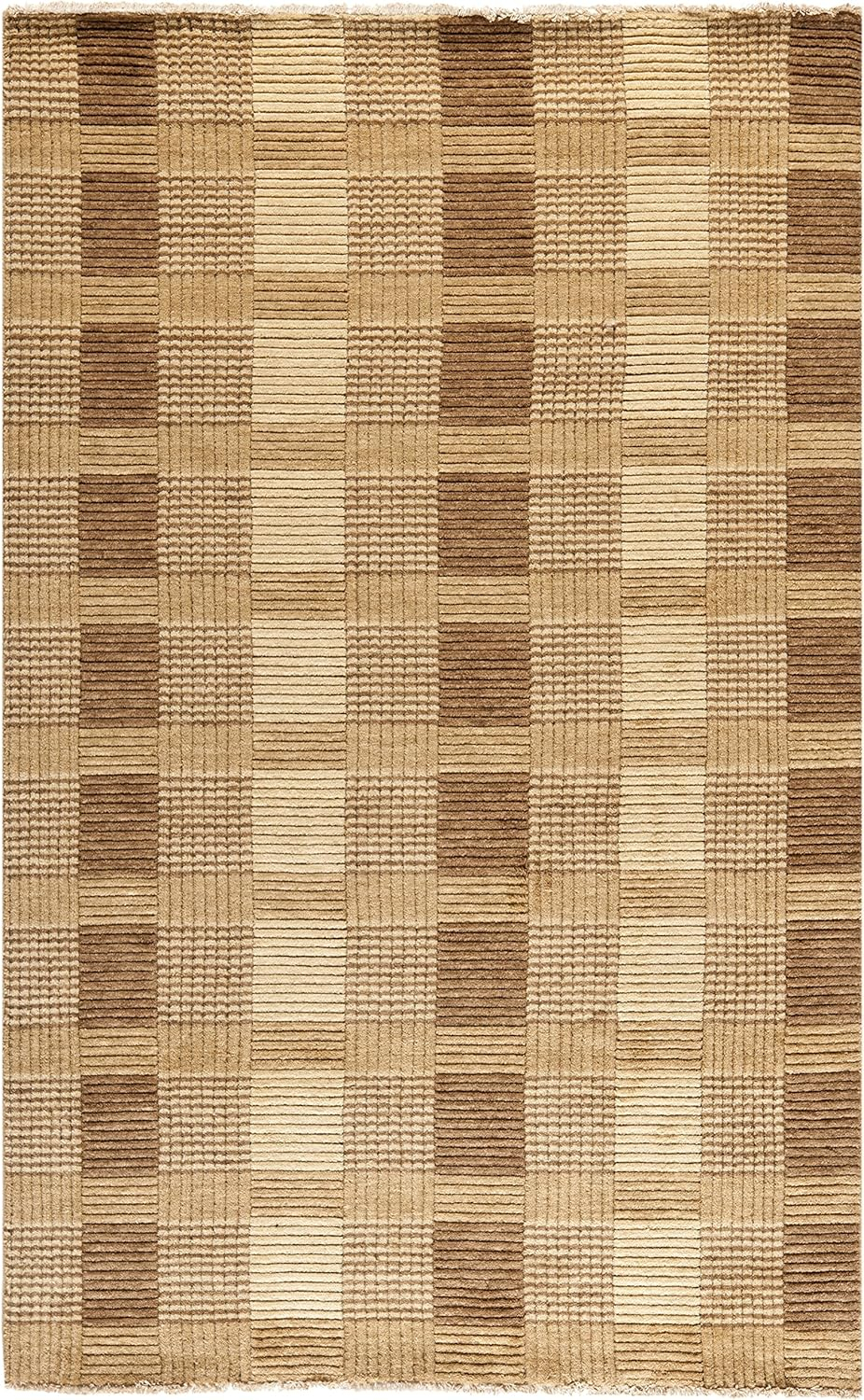 Tibetan Hand Loomed Wool Geometric Rug