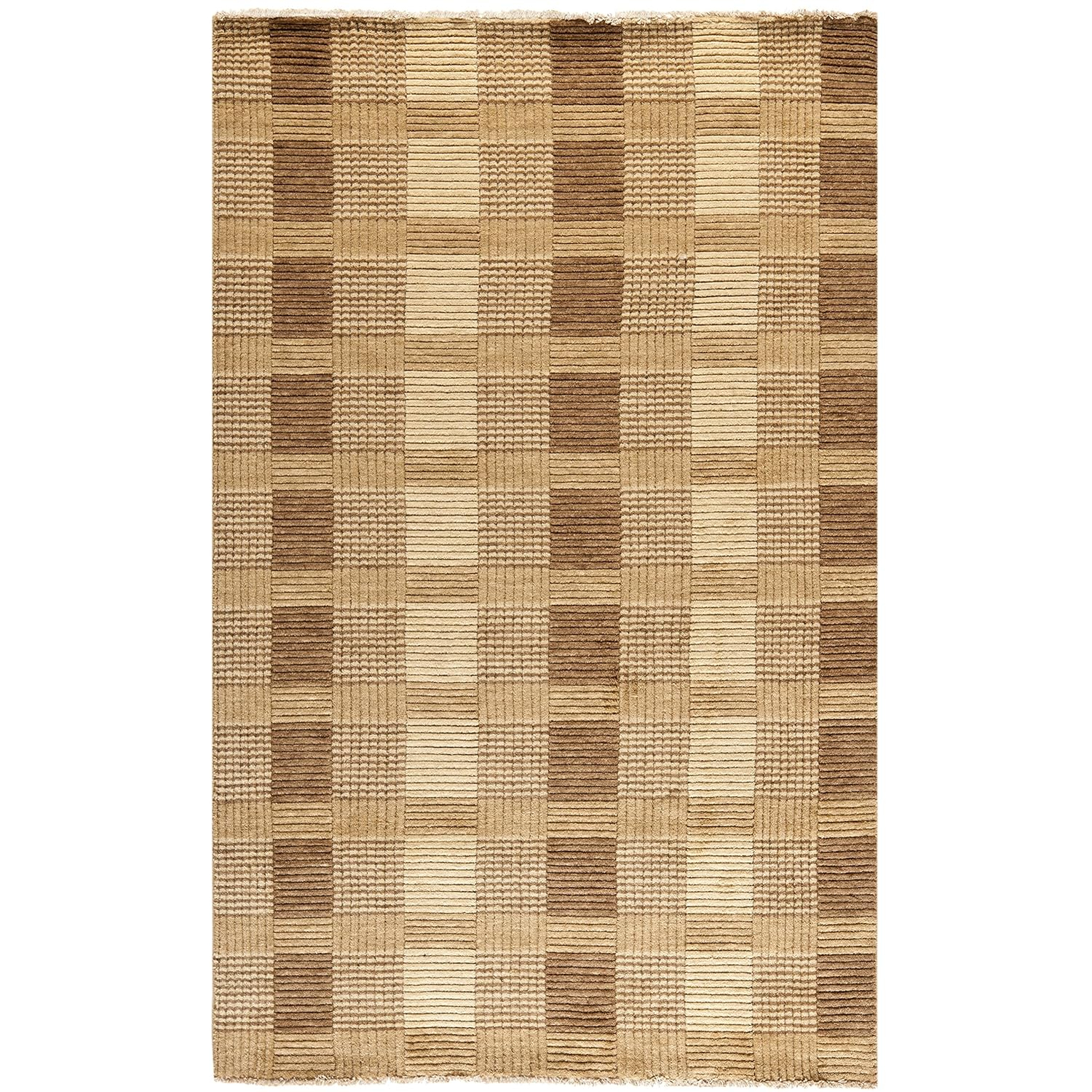 Tibetan Hand Loomed Wool Geometric Rug