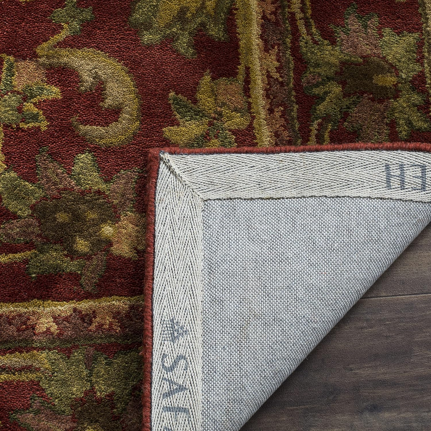Handmade Red Wool 11' x 16' Traditional Area Rug