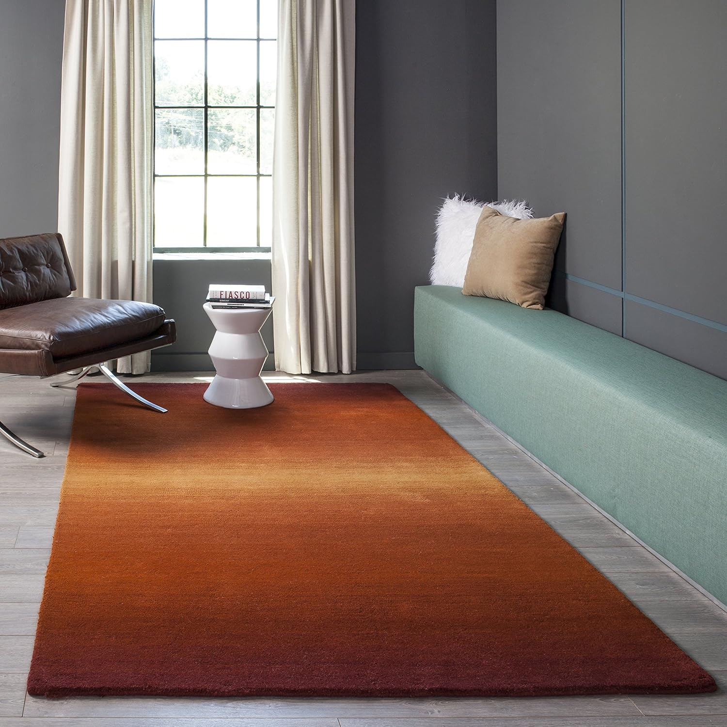 Momeni Contemporary Rectangle Area Rug, Paprika, 2'3" X 3'9"