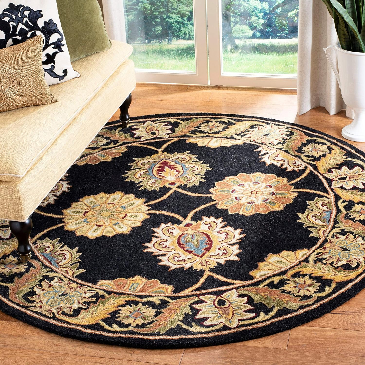 Maroon Hand-Tufted Wool and Cotton Rectangular Area Rug 8'3" x 11'0"