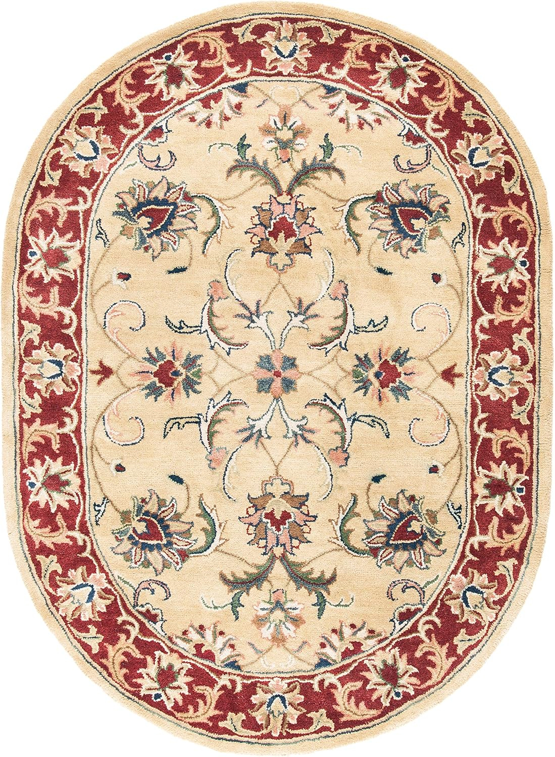 Safavieh CLASSIC, GOLD / RED, 4'-6" X 6'-6" Oval, Area Rug