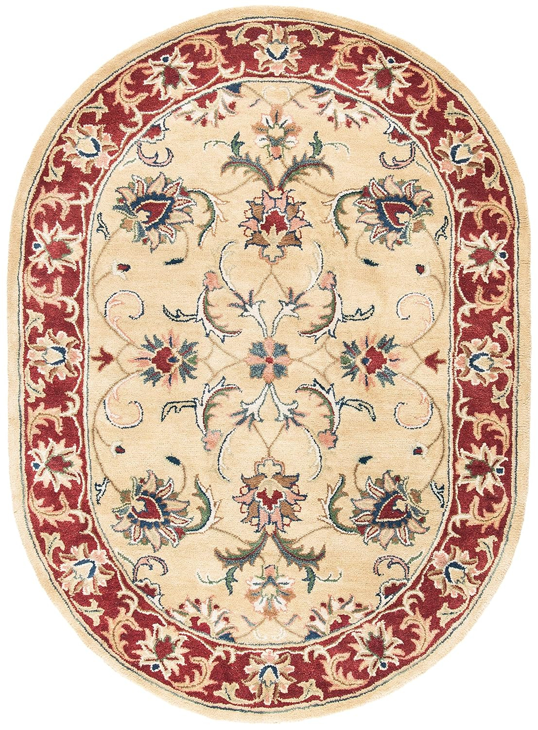 Safavieh CLASSIC, GOLD / RED, 4'-6" X 6'-6" Oval, Area Rug