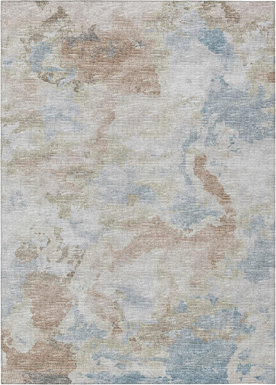 Addison Rugs Indoor/ Outdoor Accord Modern Polyester Washable Rug New 1'8" x 2'6" - Mocha Teal