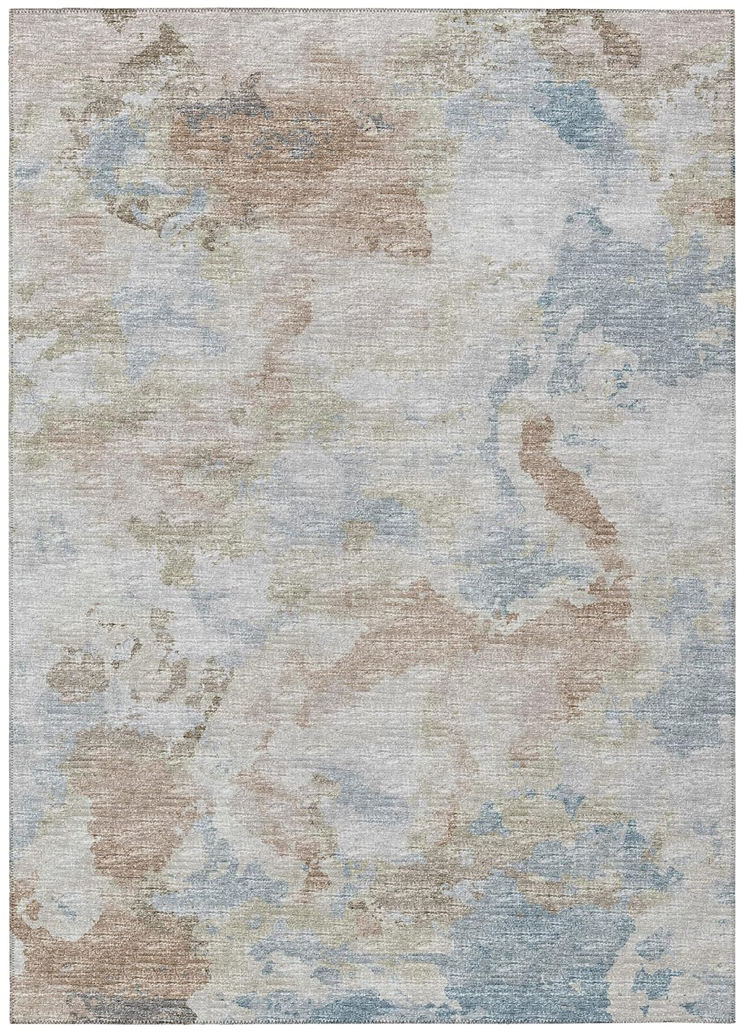 Addison Rugs Indoor/ Outdoor Accord Modern Polyester Washable Rug New 1'8" x 2'6" - Mocha Teal