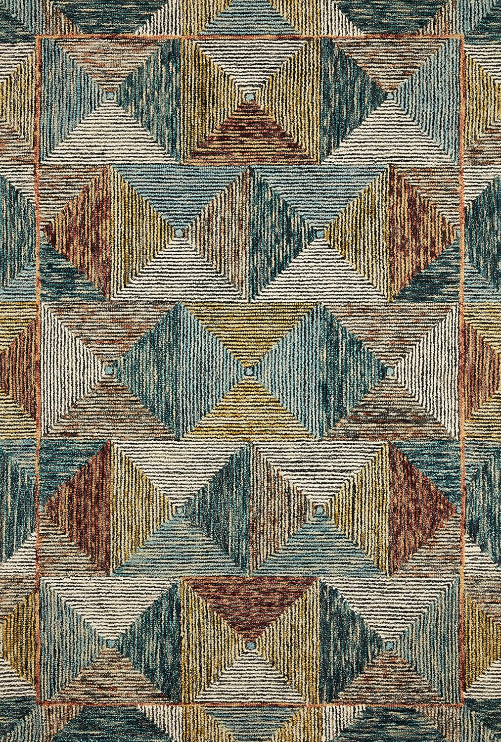 Loloi II Spectrum Geometric Lagoon / Spice Area Rug