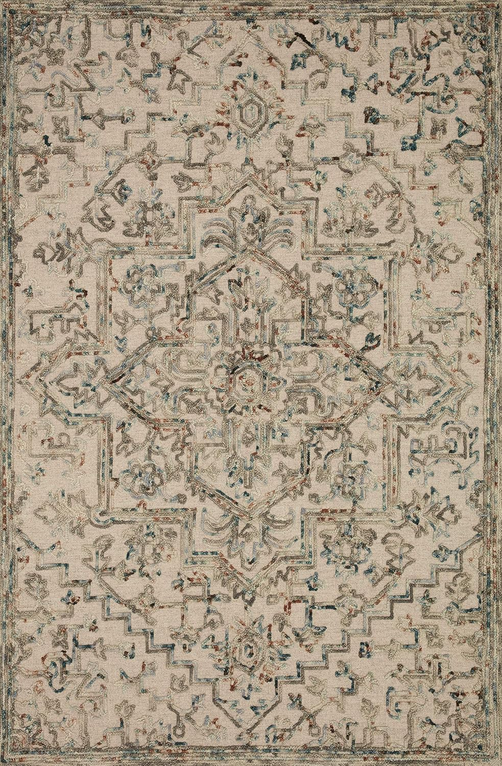 Handmade Ivory Wool Traditional Easy-Care Rug - 2'3" x 3'9"