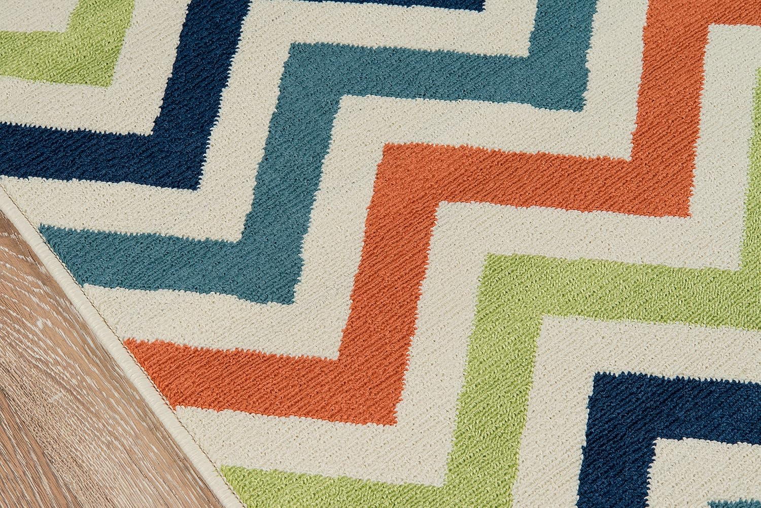 Momeni Rugs , Baja Collection Contemporary Indoor & Outdoor Area Rug, Easy to Clean, UV protected & Fade Resistant, 5'3" x 7'6", Multicolor