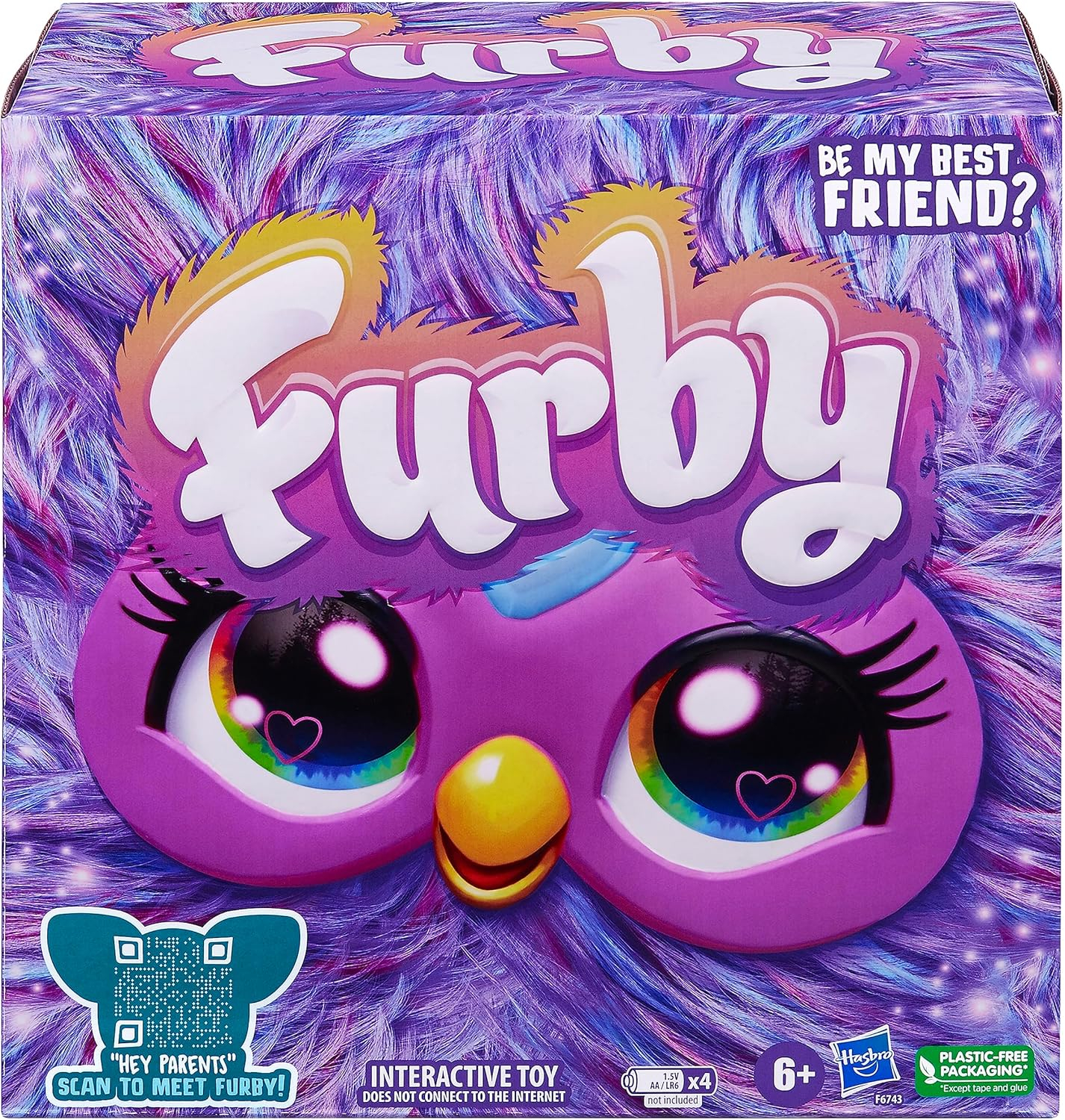 Furby Purple Plush Toy, Voice Activated, 15 Fashion Accessories, Interactive Toys, Ages 6+