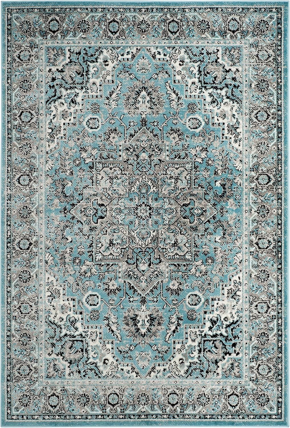 SAFAVIEH Skyler Collection SKY126M Blue / Ivory Rug