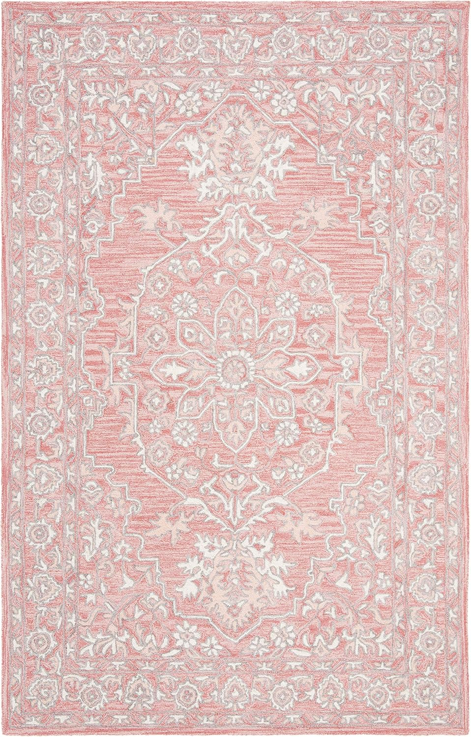 SAFAVIEH Micro-Loop Britton Oriental Area Rug, Pink/Ivory, 2'6" x 4'