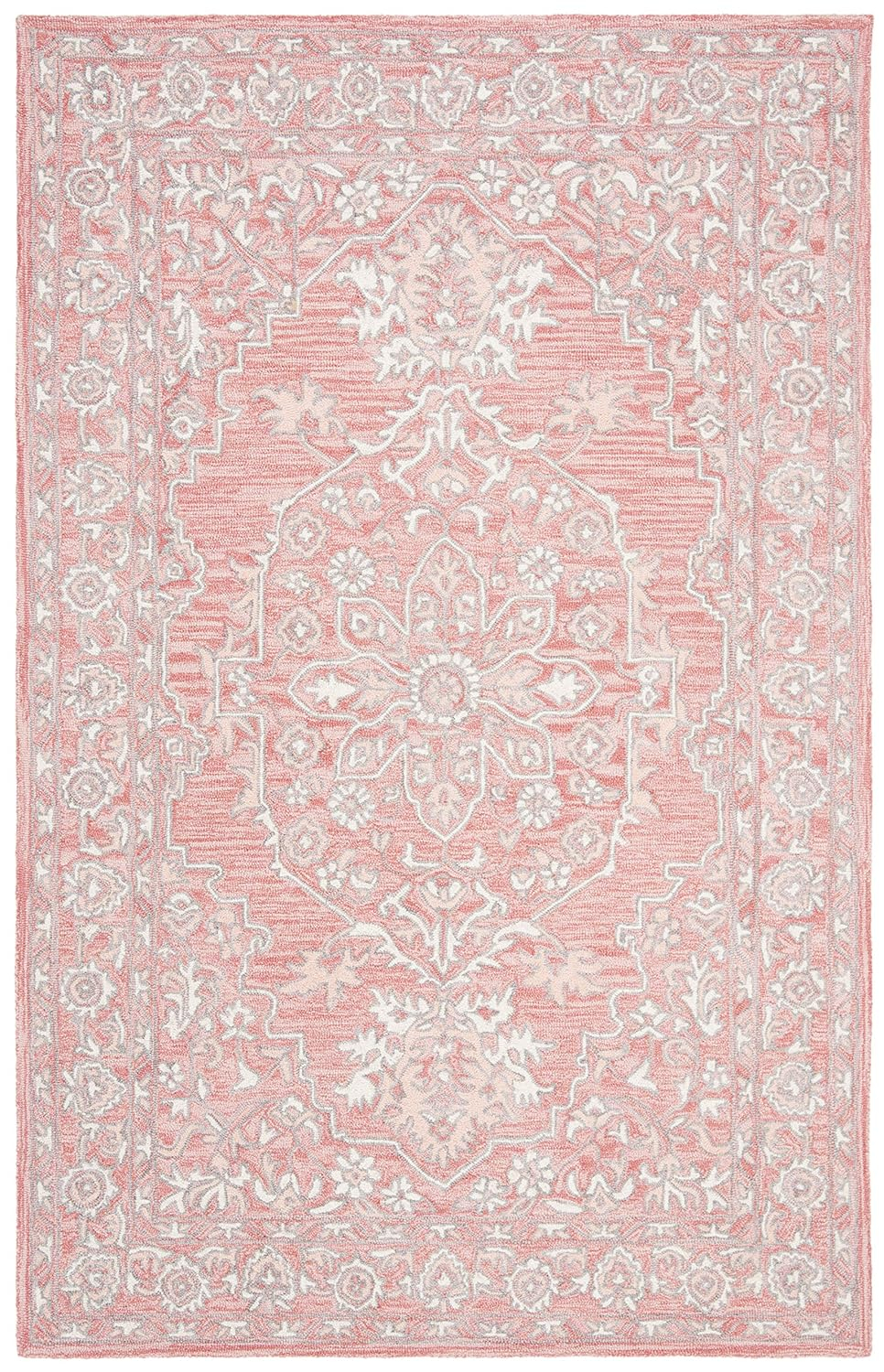SAFAVIEH Micro-Loop Britton Oriental Area Rug, Pink/Ivory, 2'6" x 4'