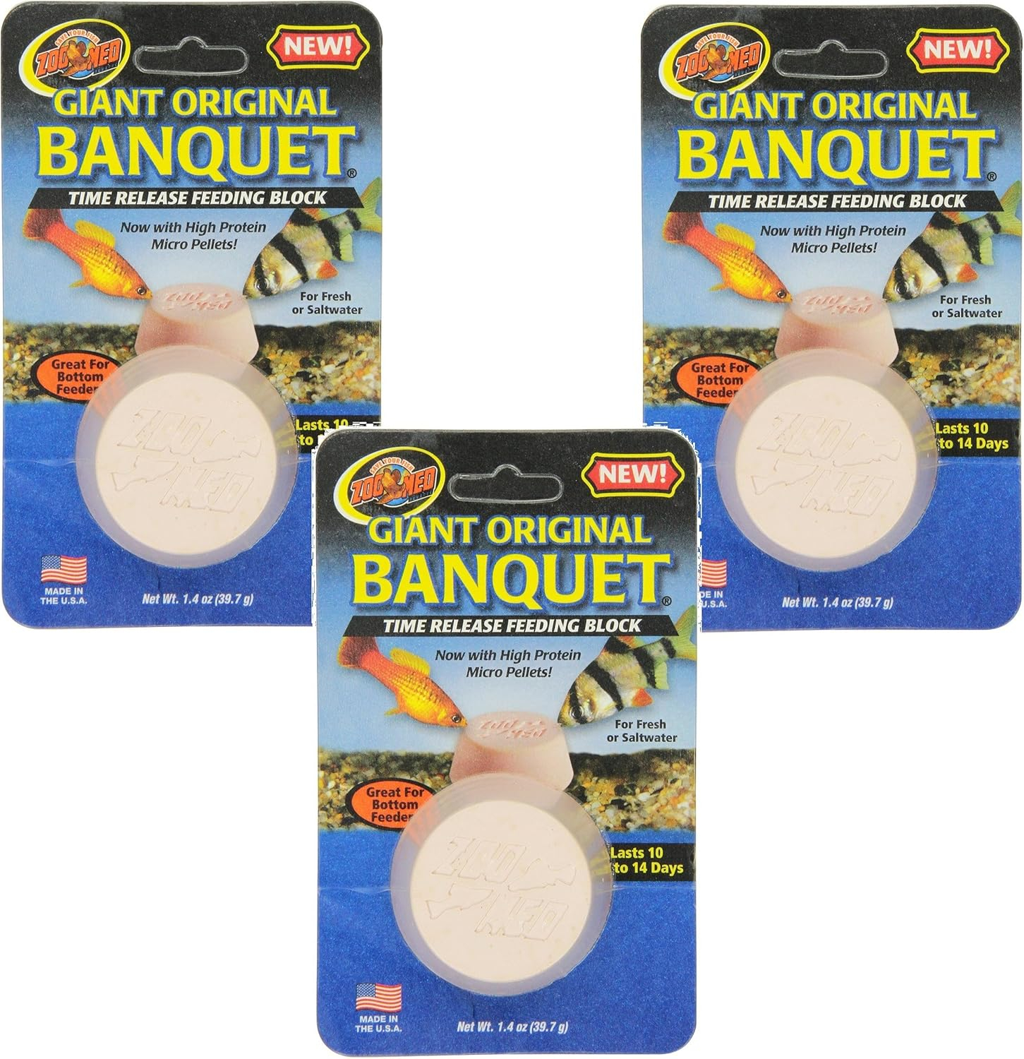 Zoo Med-Aquatrol AQ11400 Banquet Fish Block Giant - Carded